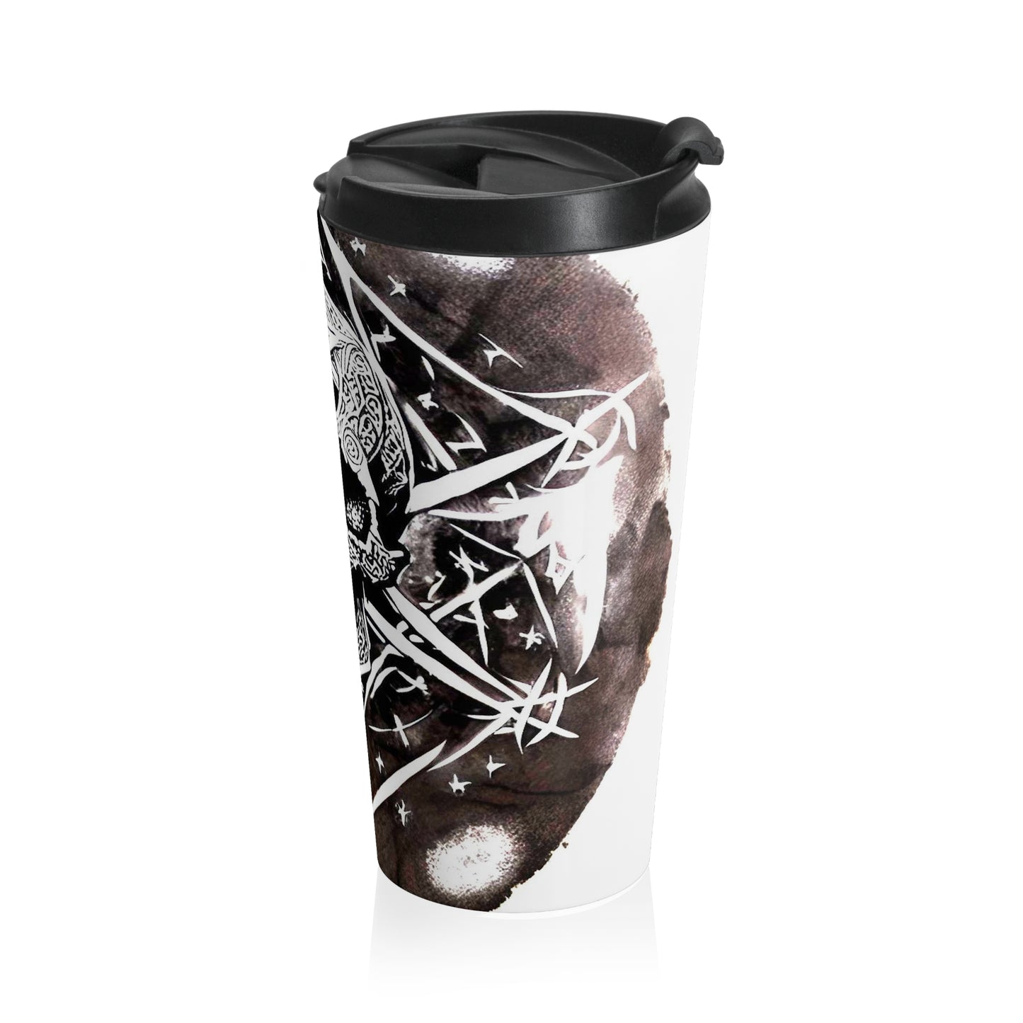 Pentagram Skull Stainless Steel Travel Mug