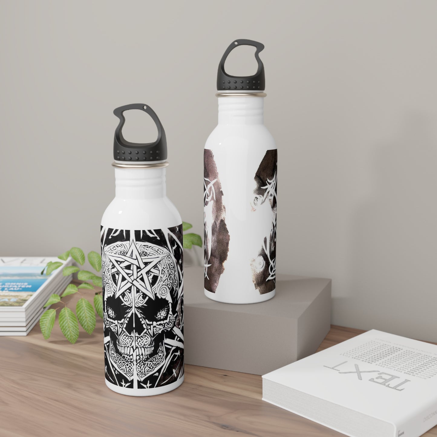 Pentagram Skull Stainless Steel Water Bottle