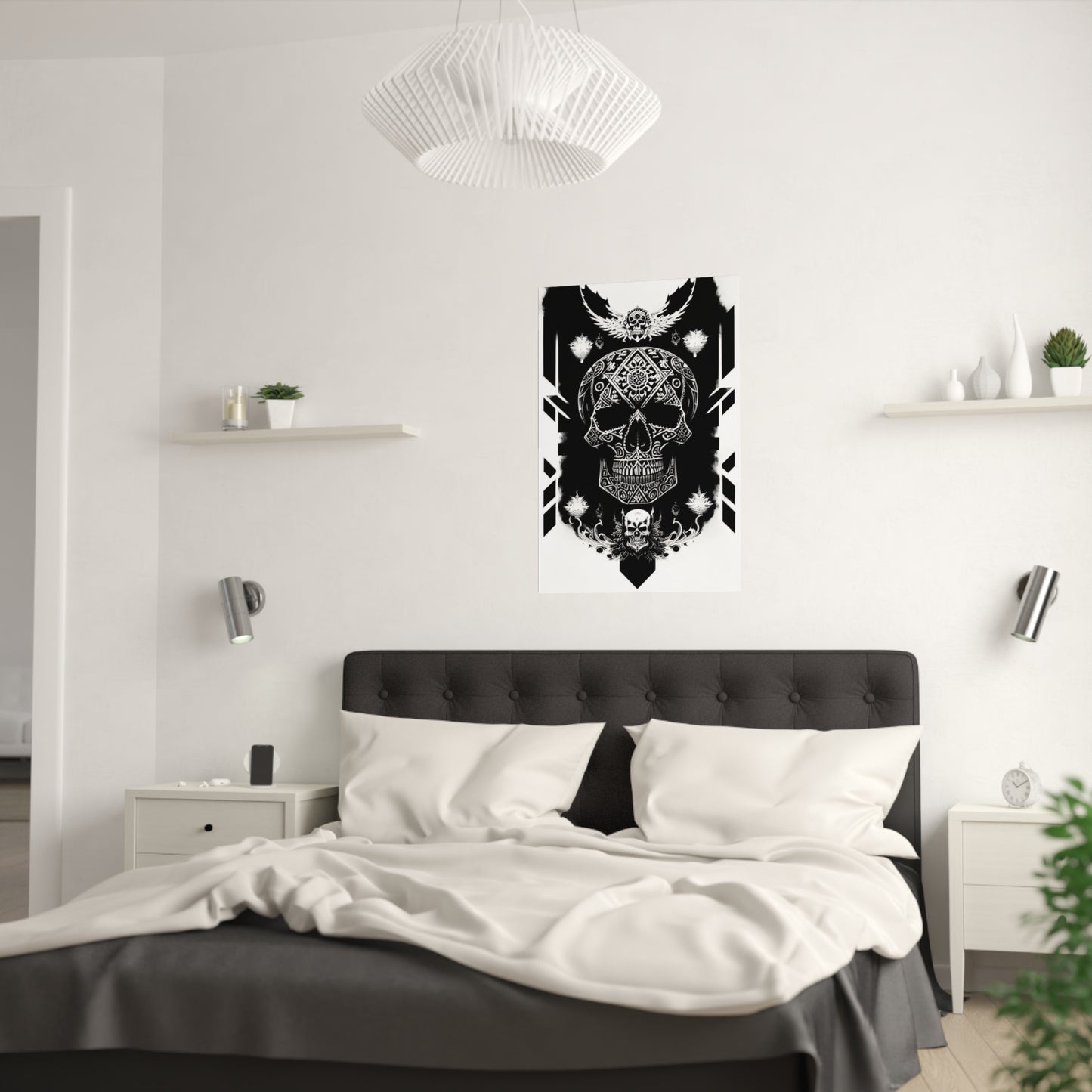 Skull Banner Satin Posters (210gsm)