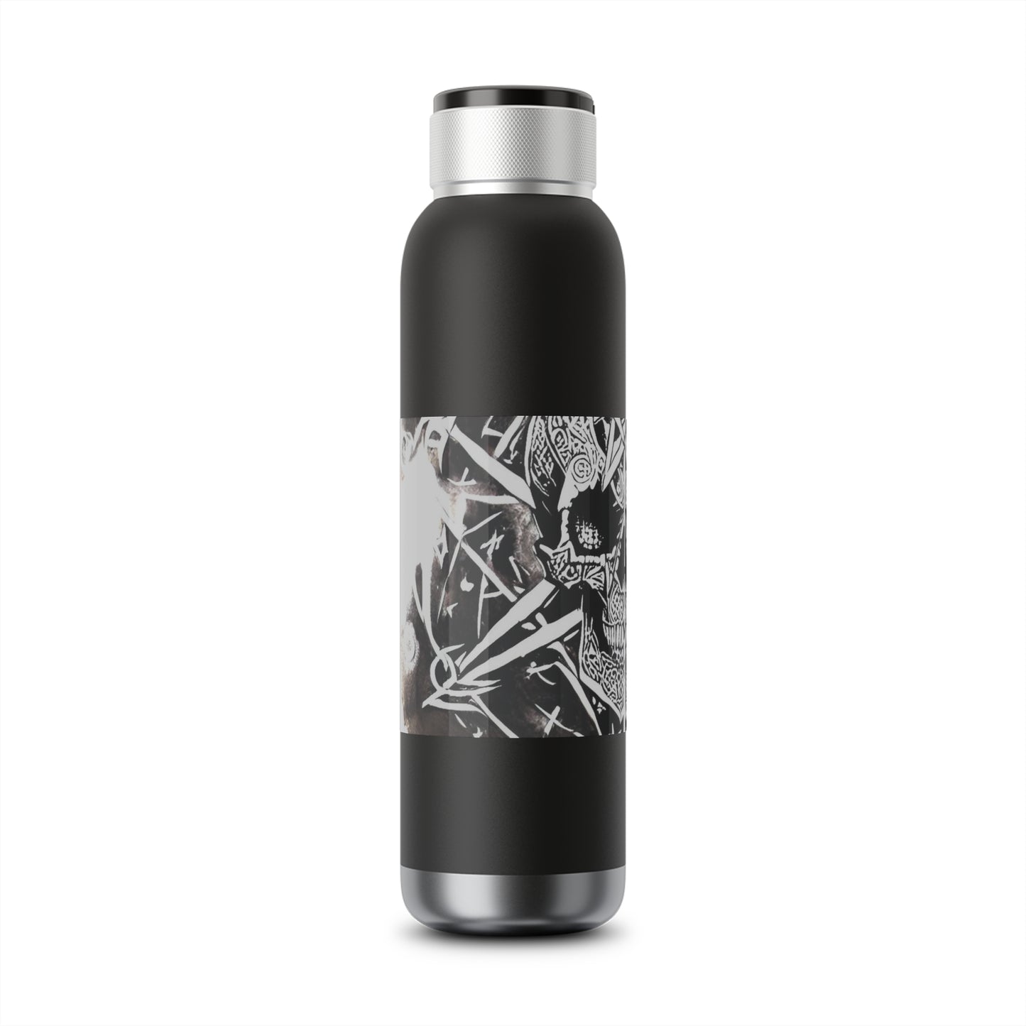 Pentagram Skull Soundwave Copper Vacuum Audio Bottle 22oz