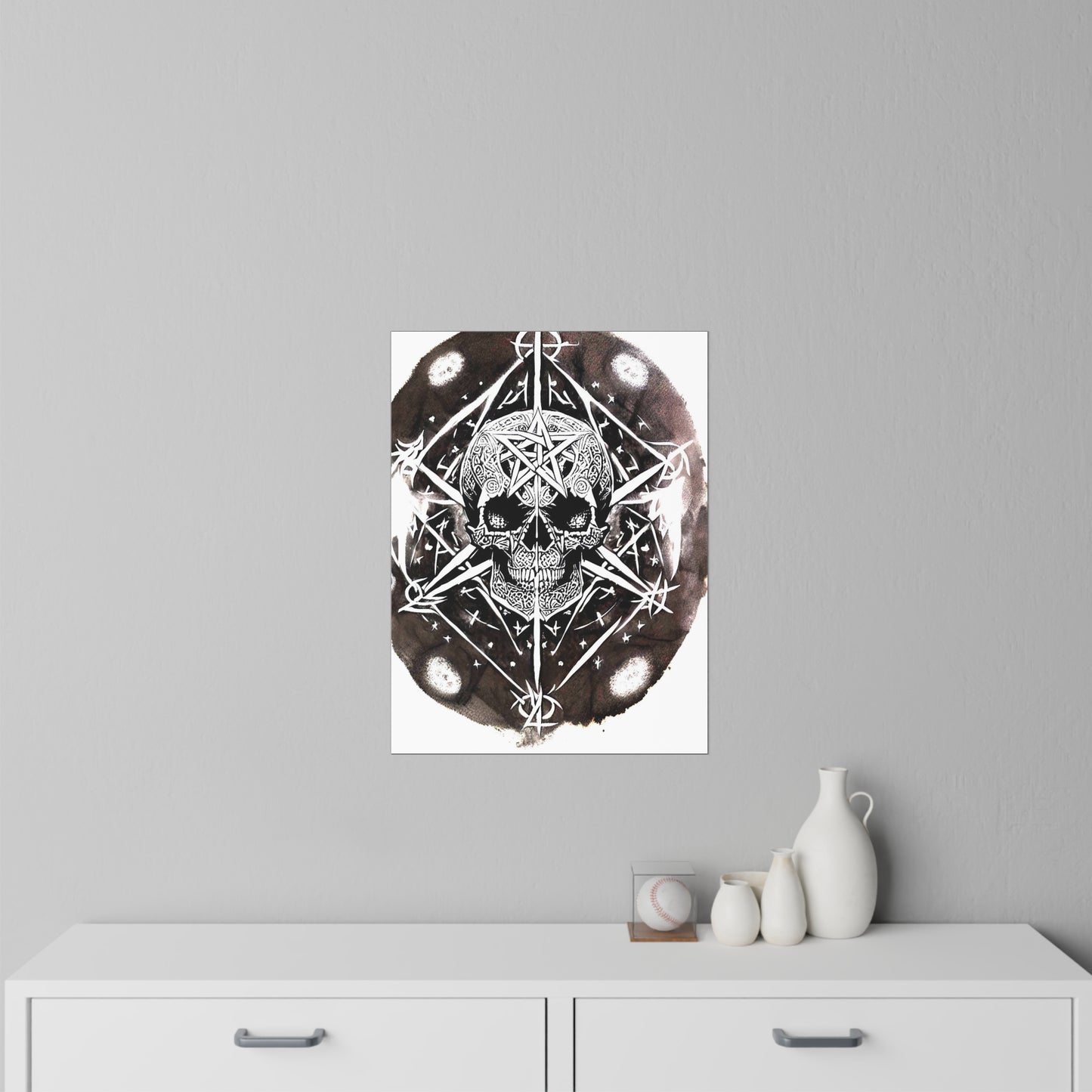 Pentagram Skull Wall Decals