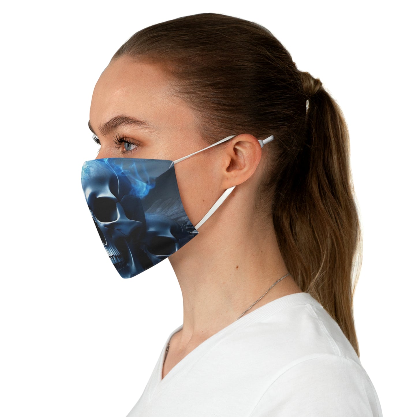 Blue skulled Fabric Face Mask