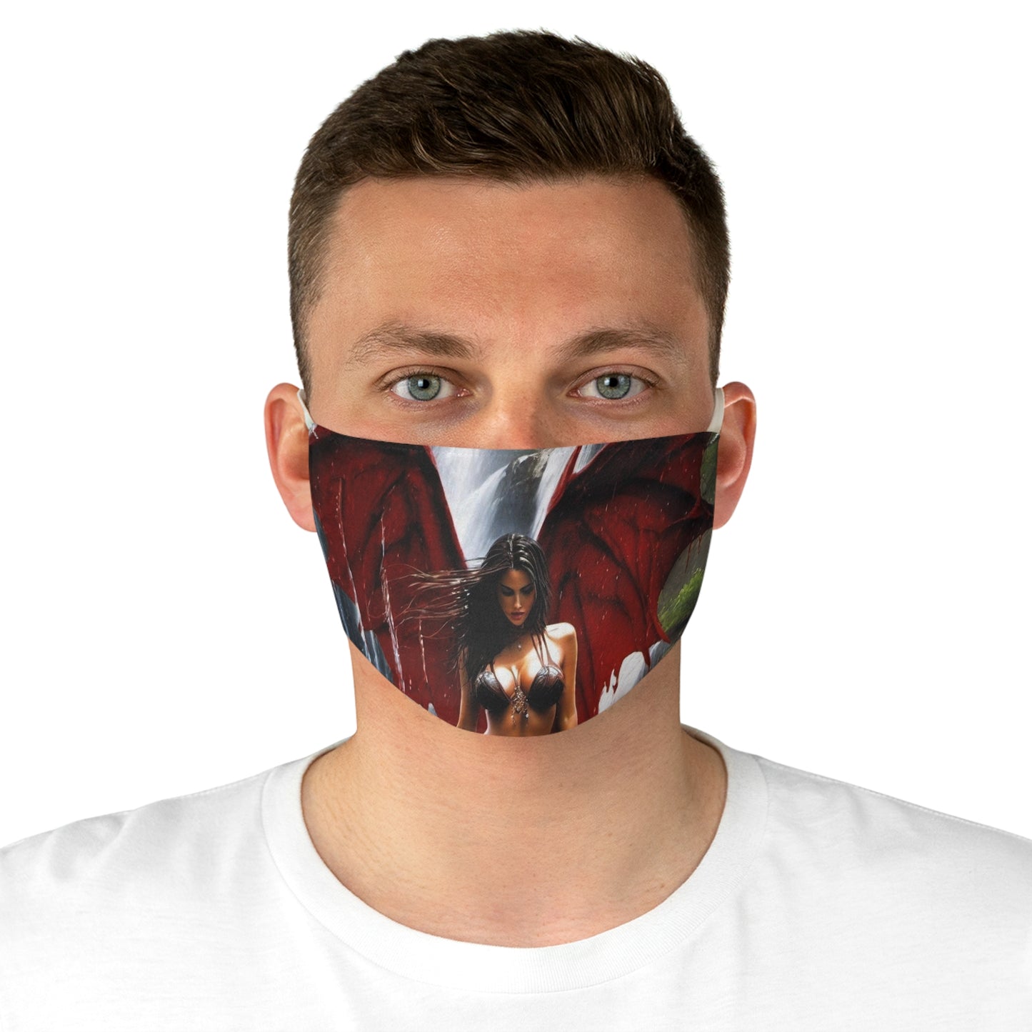 Winged warrior Fabric Face Mask