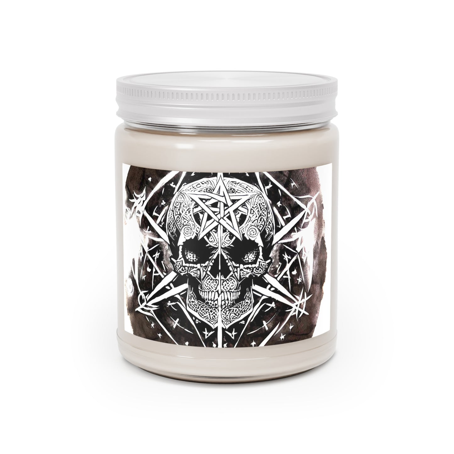 Pentagram Skull Scented Candles, 9oz