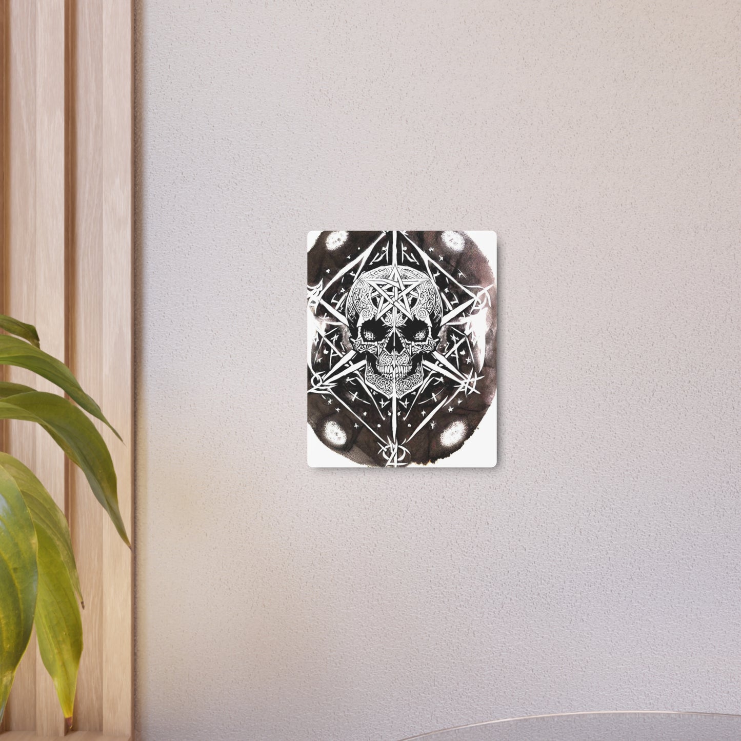 Pentagram Skull Metal Art Sign