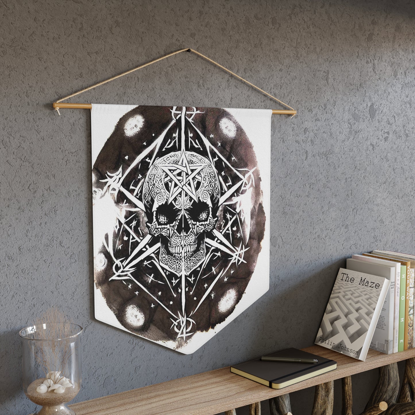 Pentagram Skull Pennant