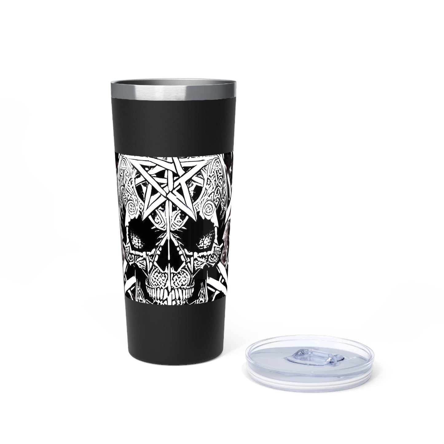 Pentagram Skull Copper Vacuum Insulated Tumbler, 22oz