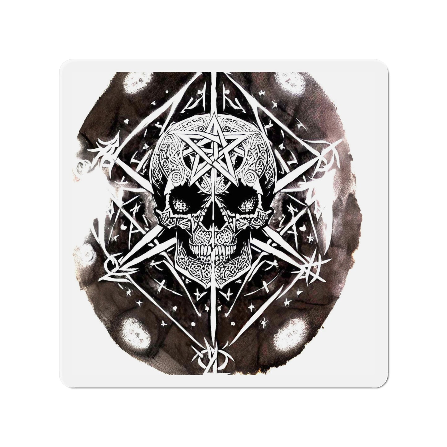 Pentagram Skull Die-Cut Magnets