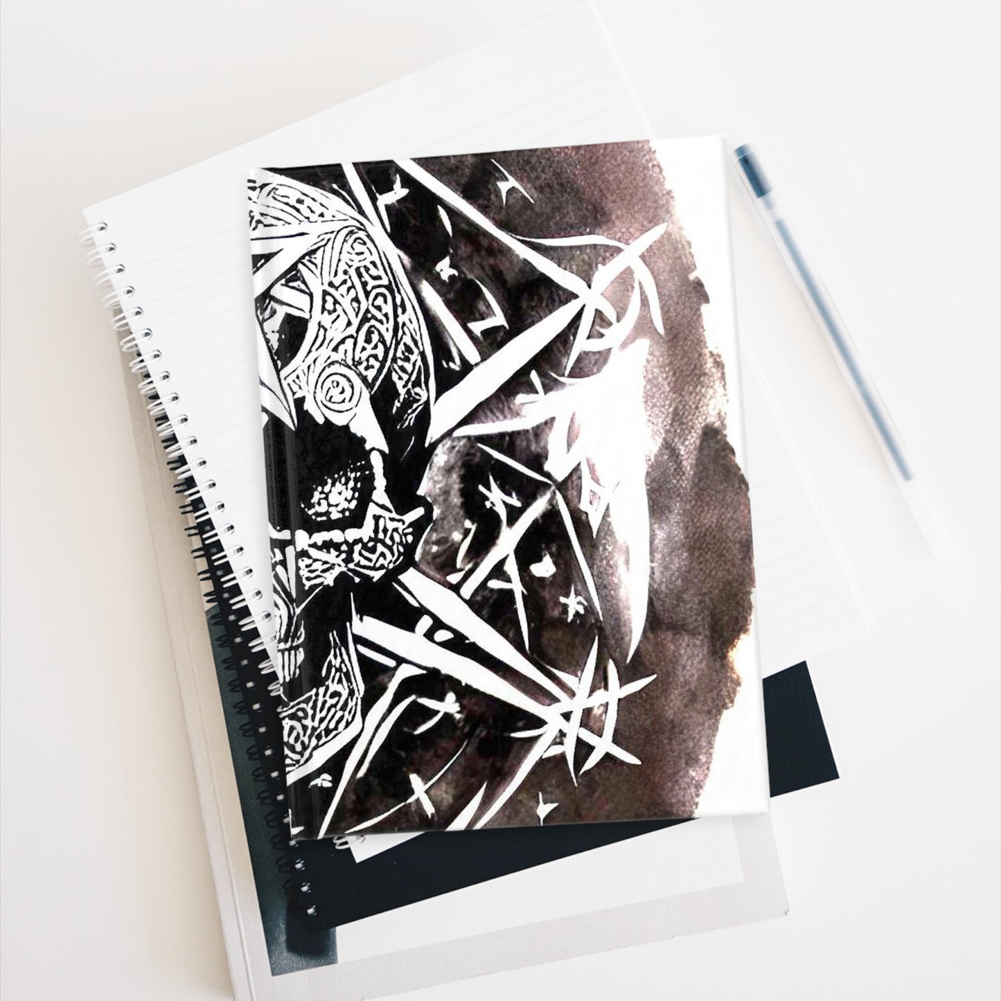 Pentagram Skull Journal - Ruled Line