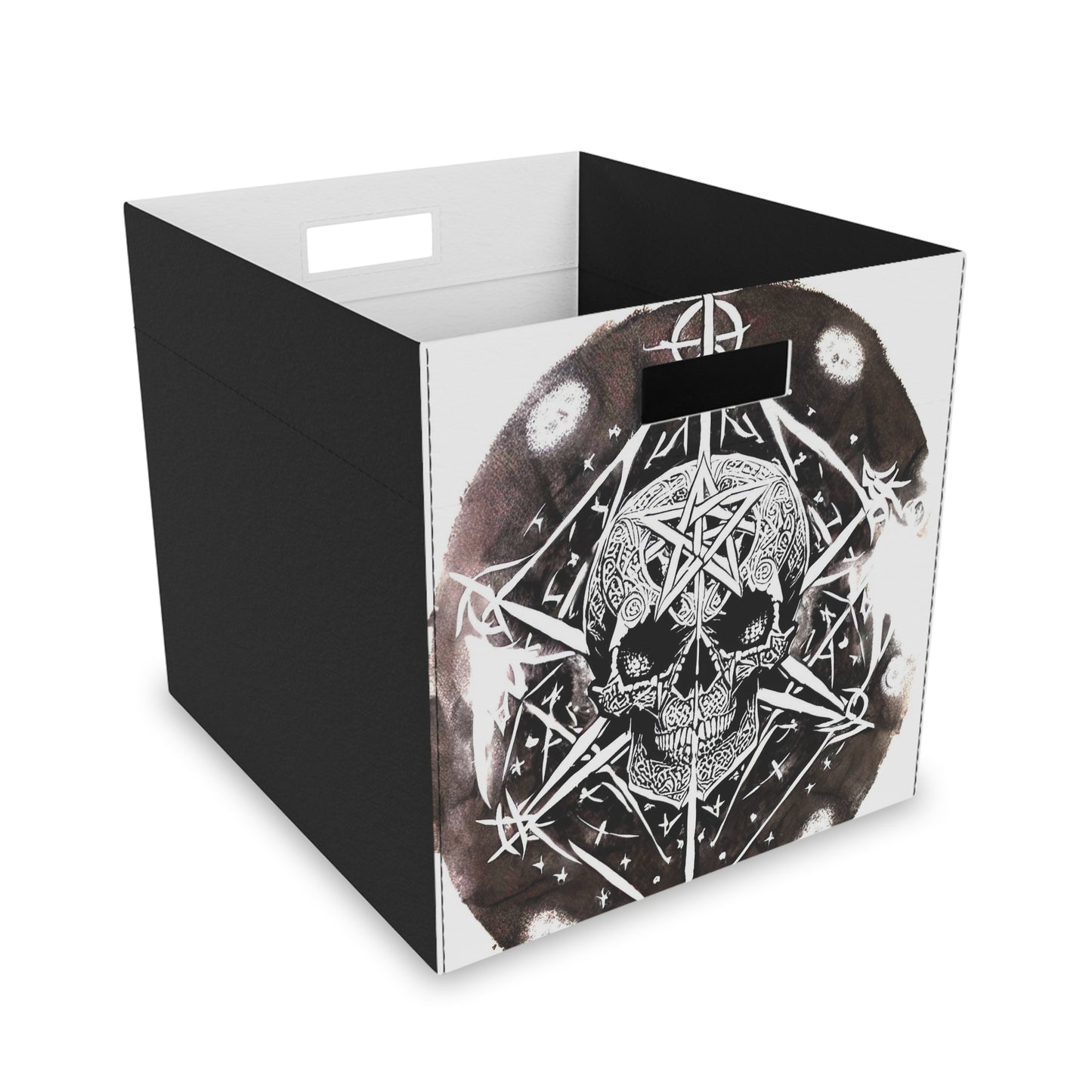 Pentagram Skull Felt Storage Box