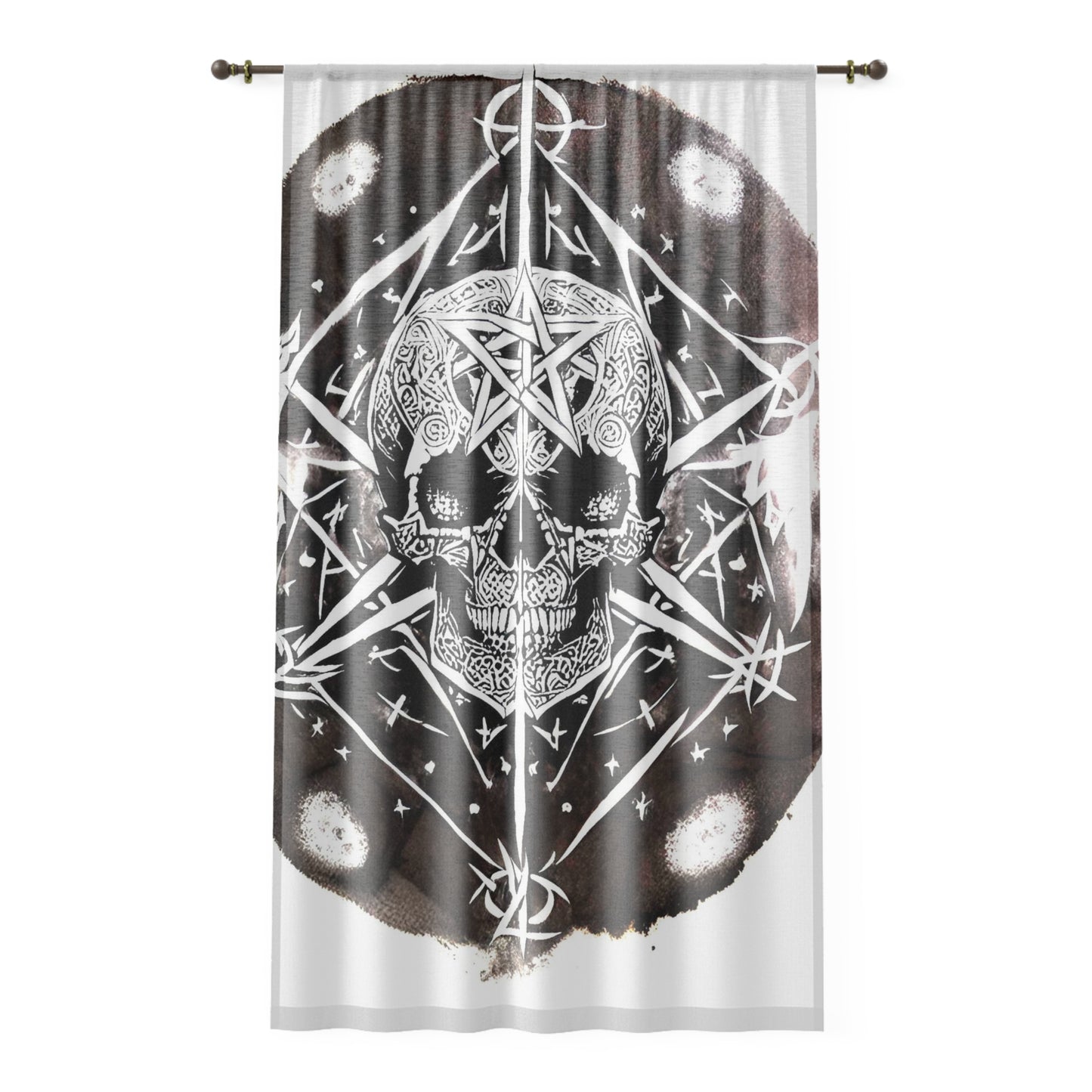 Pentagram Skull Window Curtain