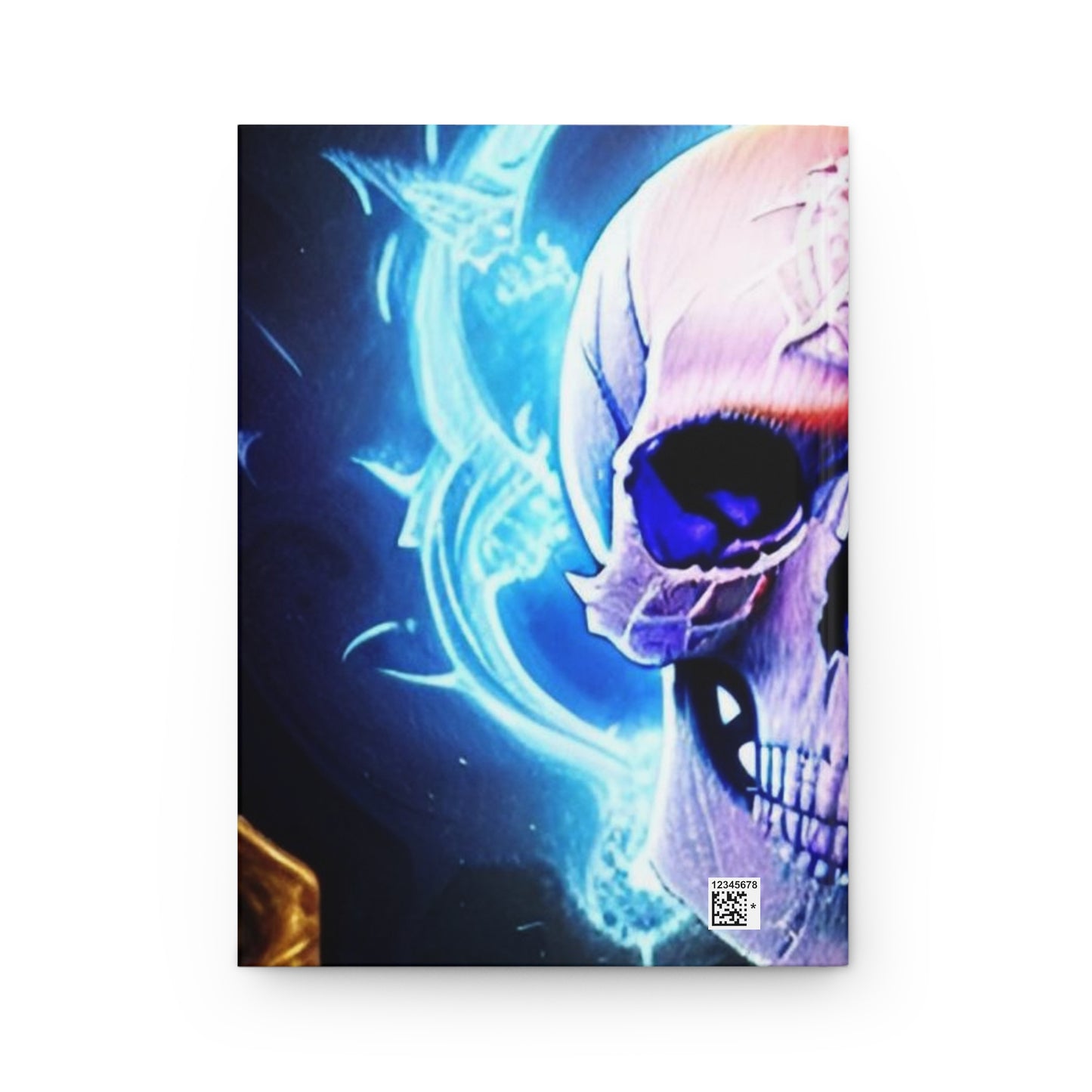 Two Color Flame Skull Hardcover Journal Matte