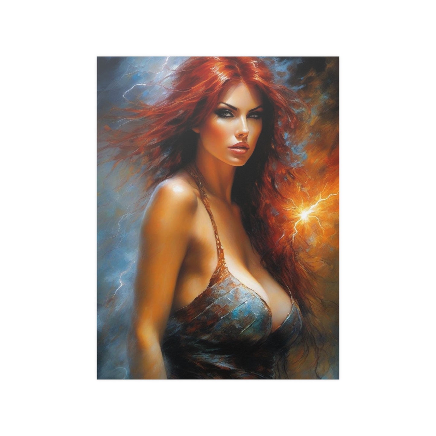 Redheaded firecracker Satin Posters (210gsm)