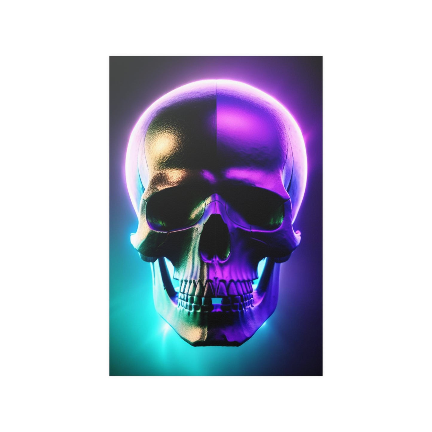 Purple Skull Satin Posters (210gsm)