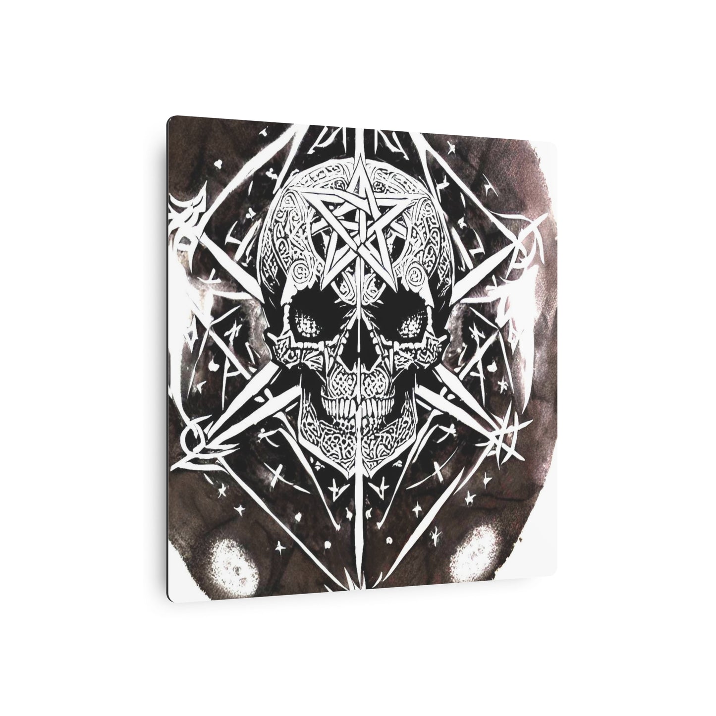 Pentagram Skull Metal Art Sign