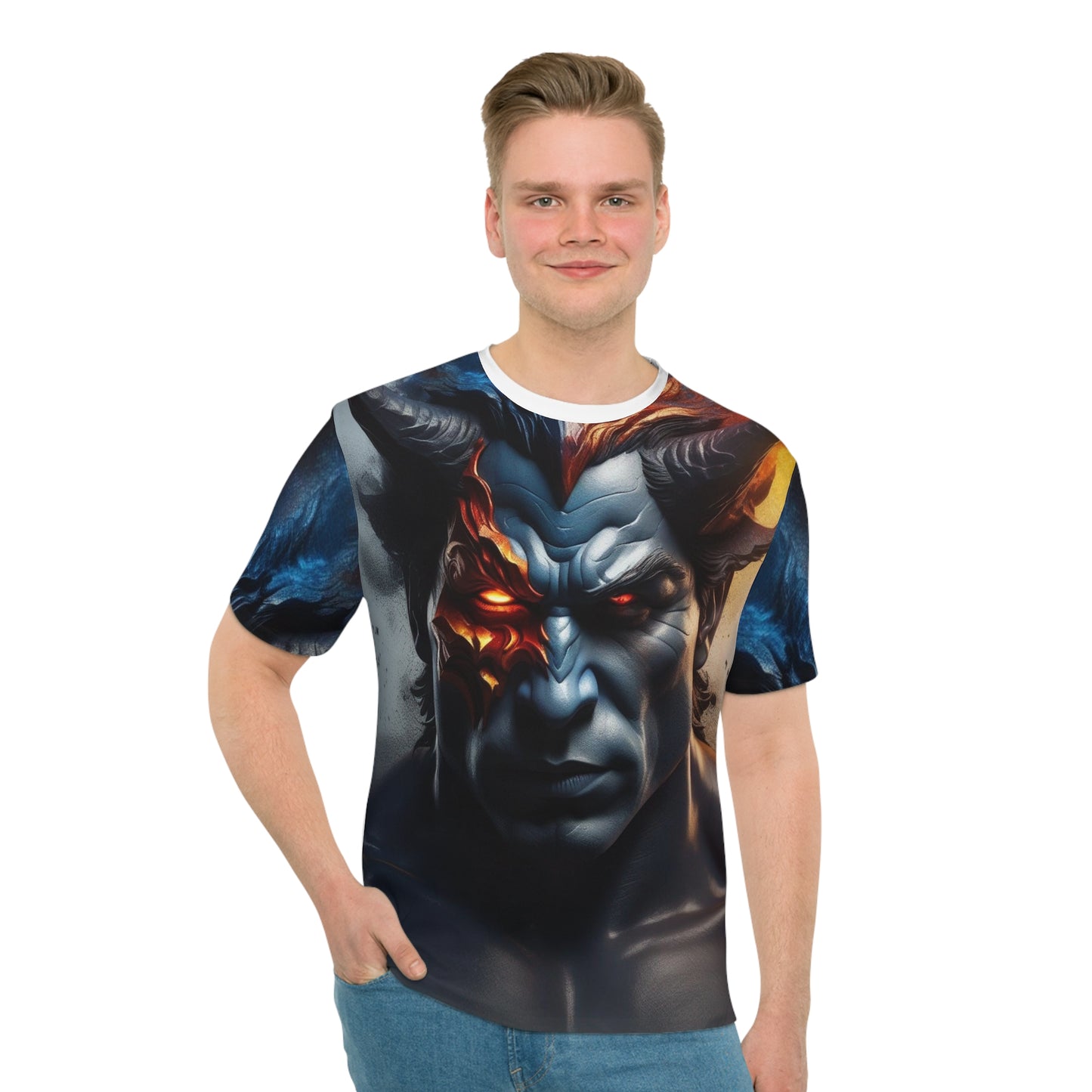 Demon within Men's Loose T-shirt (AOP)