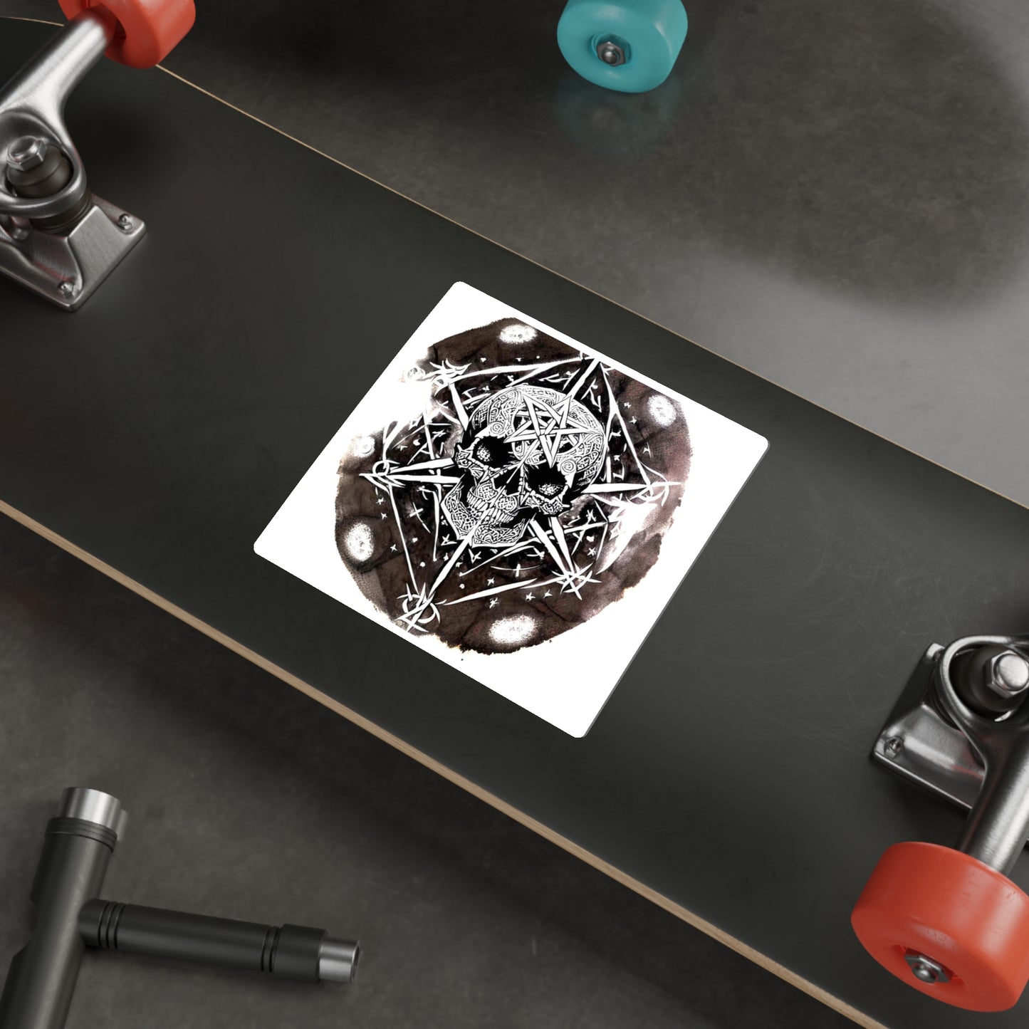 Pentagram Skull Die-Cut Stickers