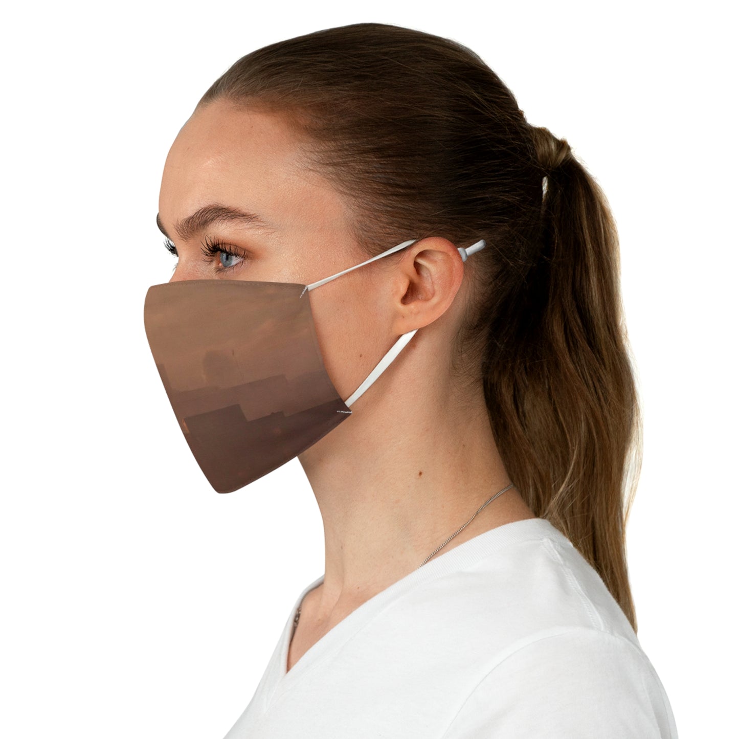 Foggy village Fabric Face Mask