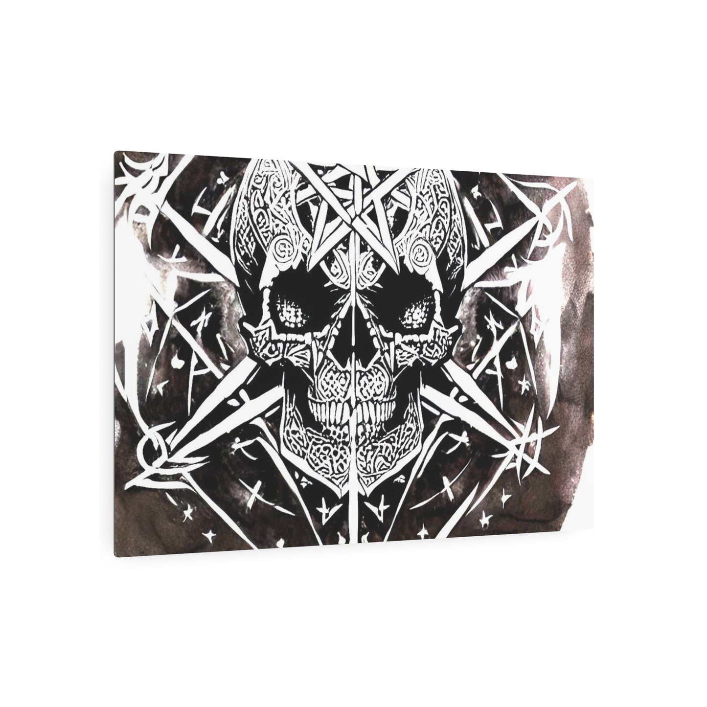 Pentagram Skull Metal Art Sign