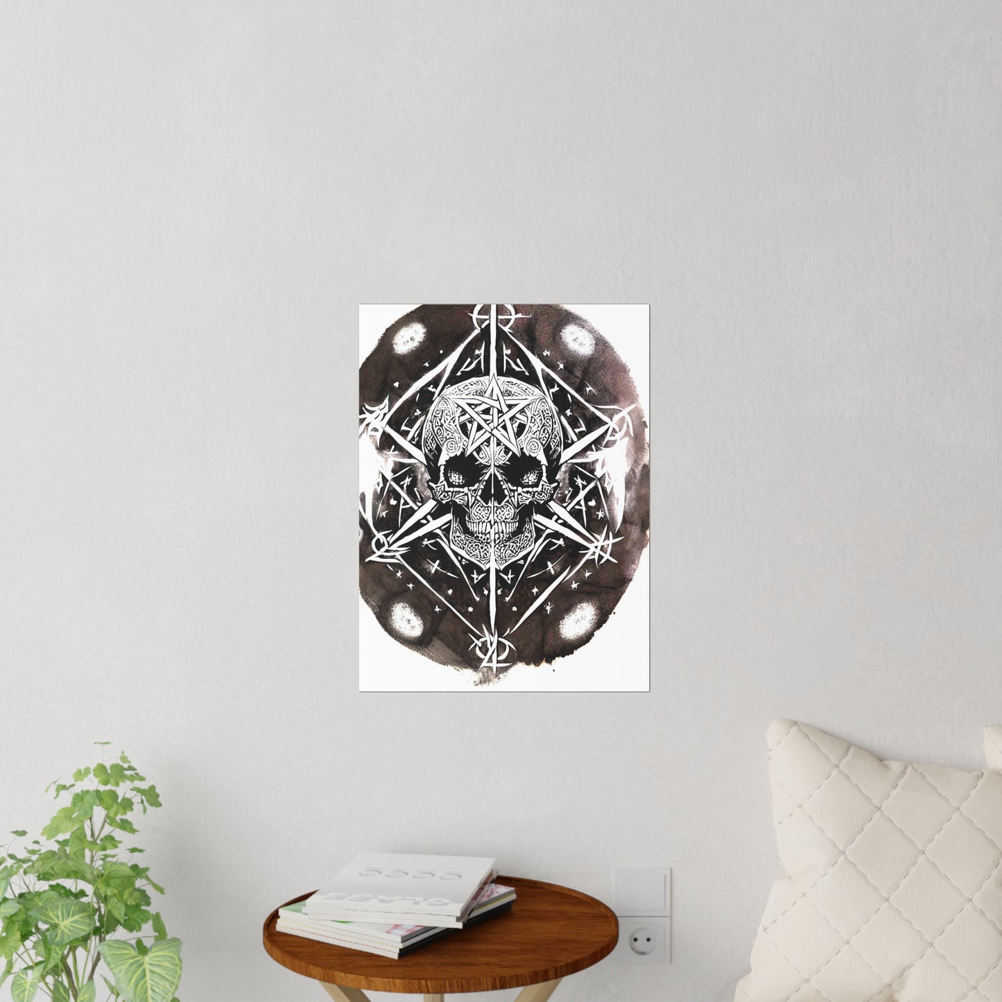 Pentagram Skull Wall Decals