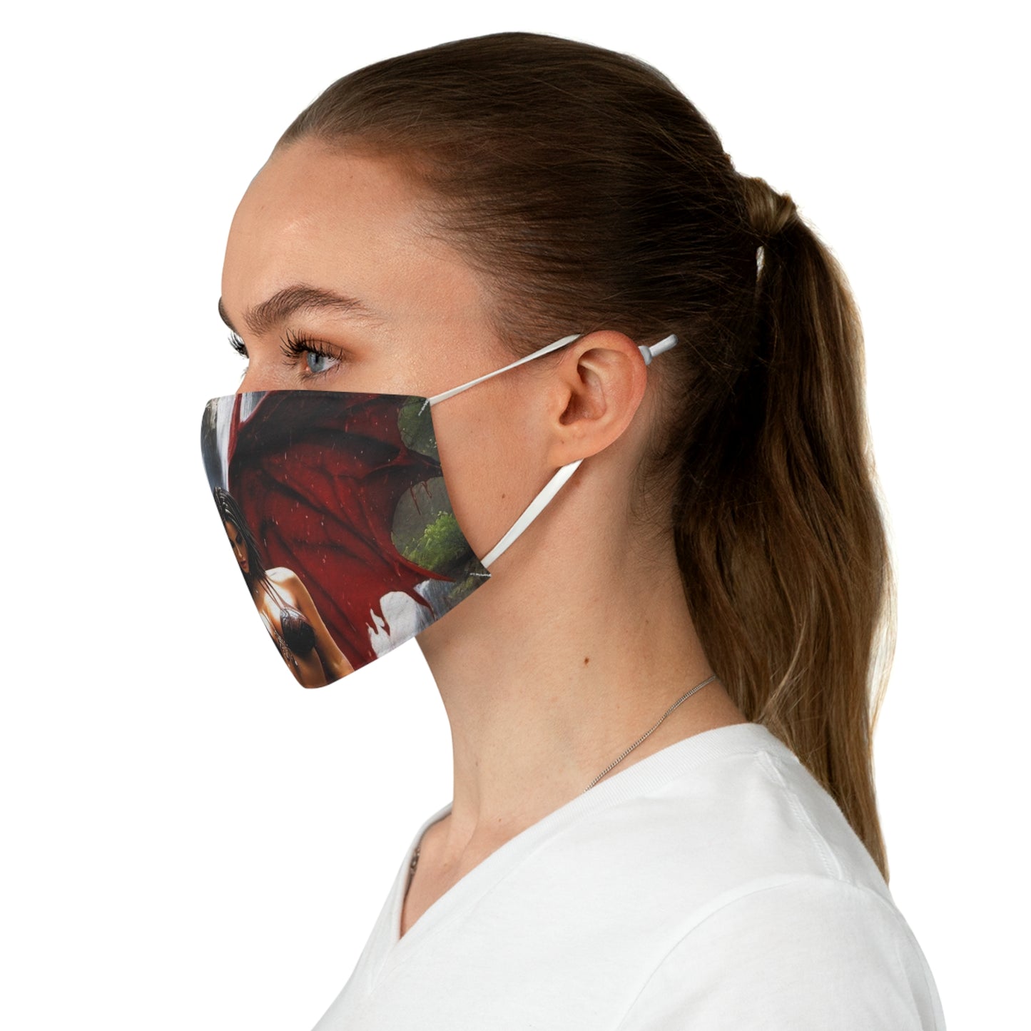 Winged warrior Fabric Face Mask