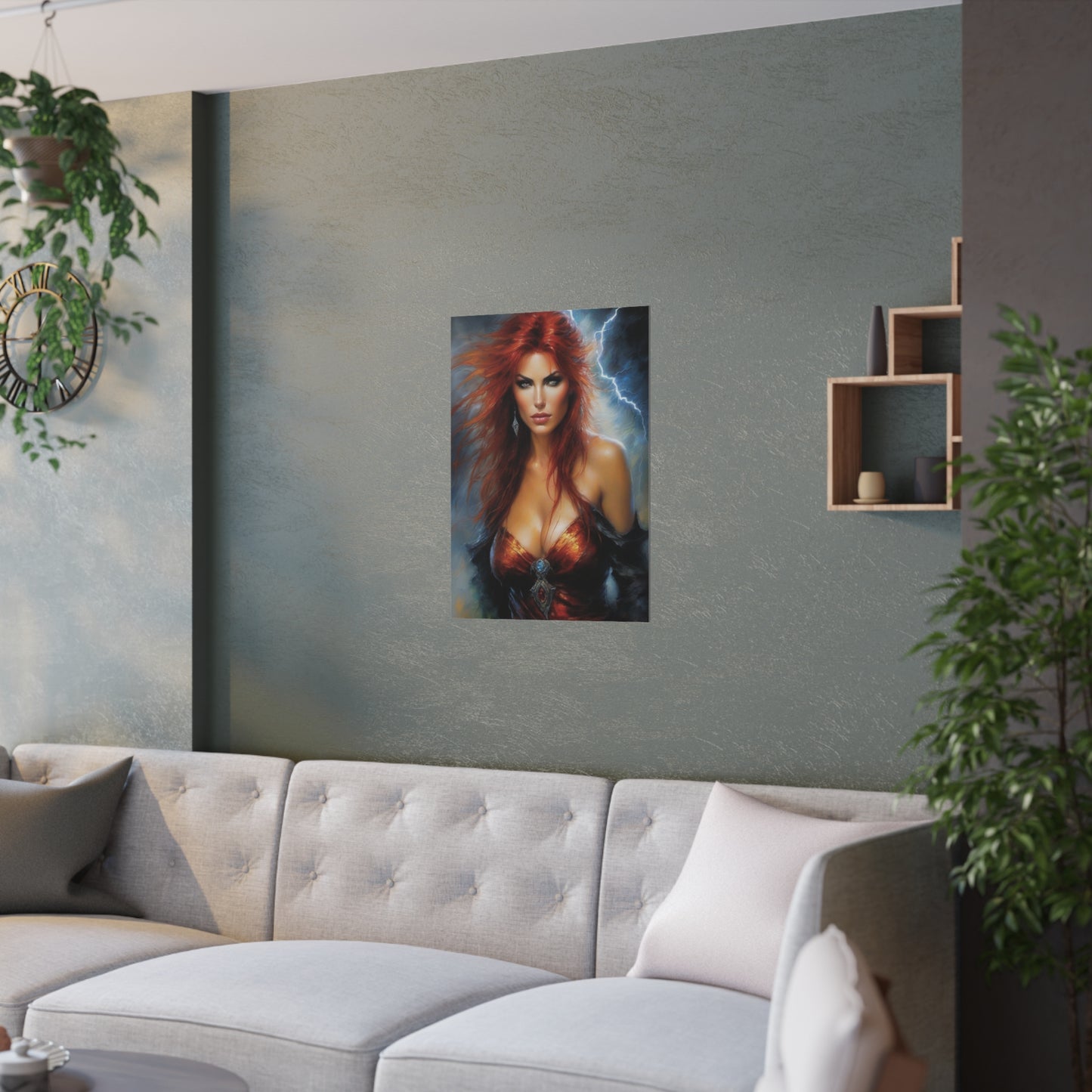 Redheaded Woman Satin Posters (210gsm)