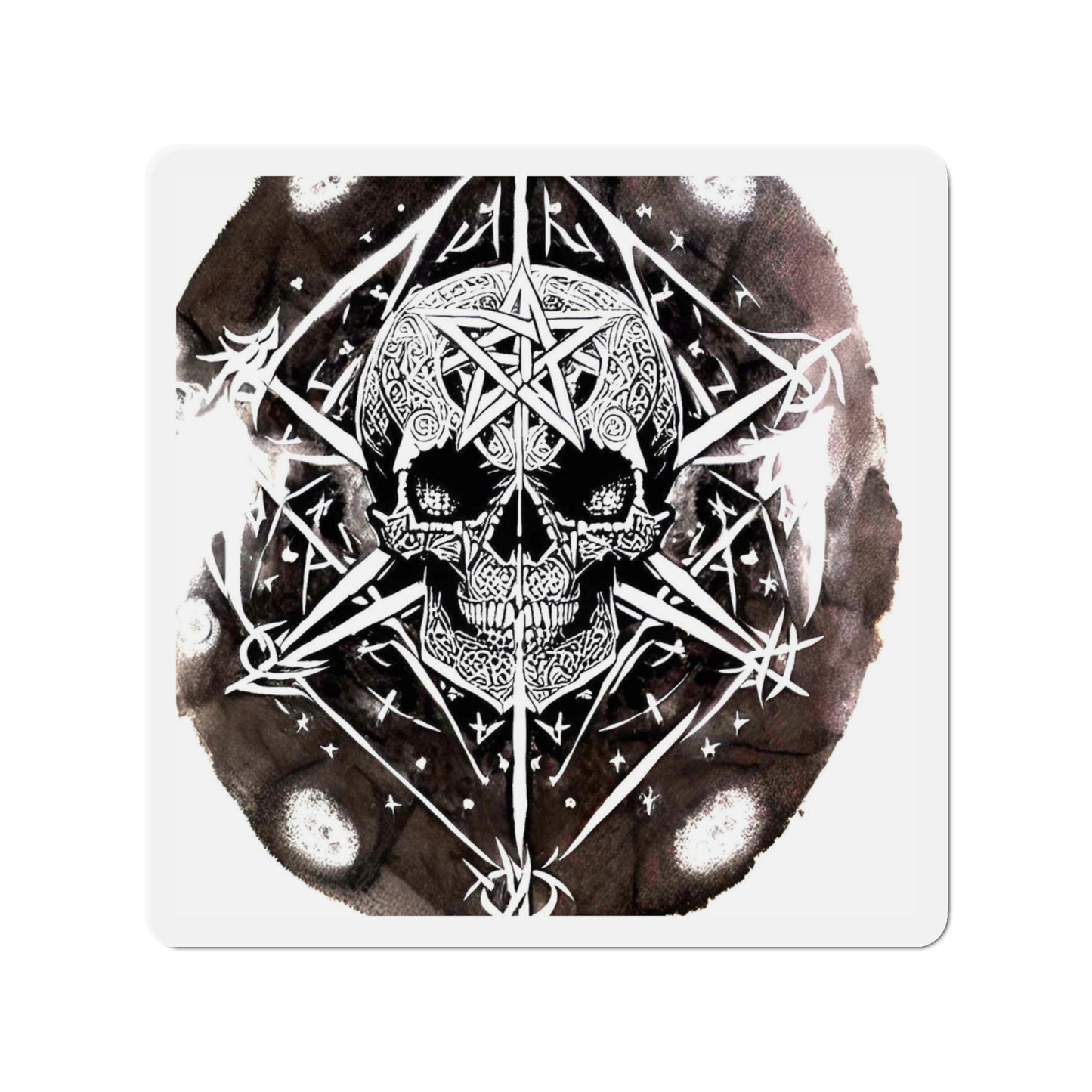 Pentagram Skull Die-Cut Magnets