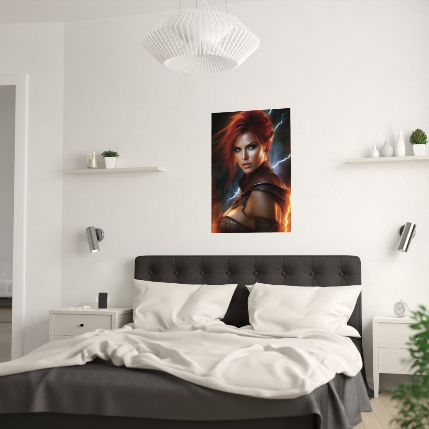 Short haired warrior Satin Posters (210gsm)