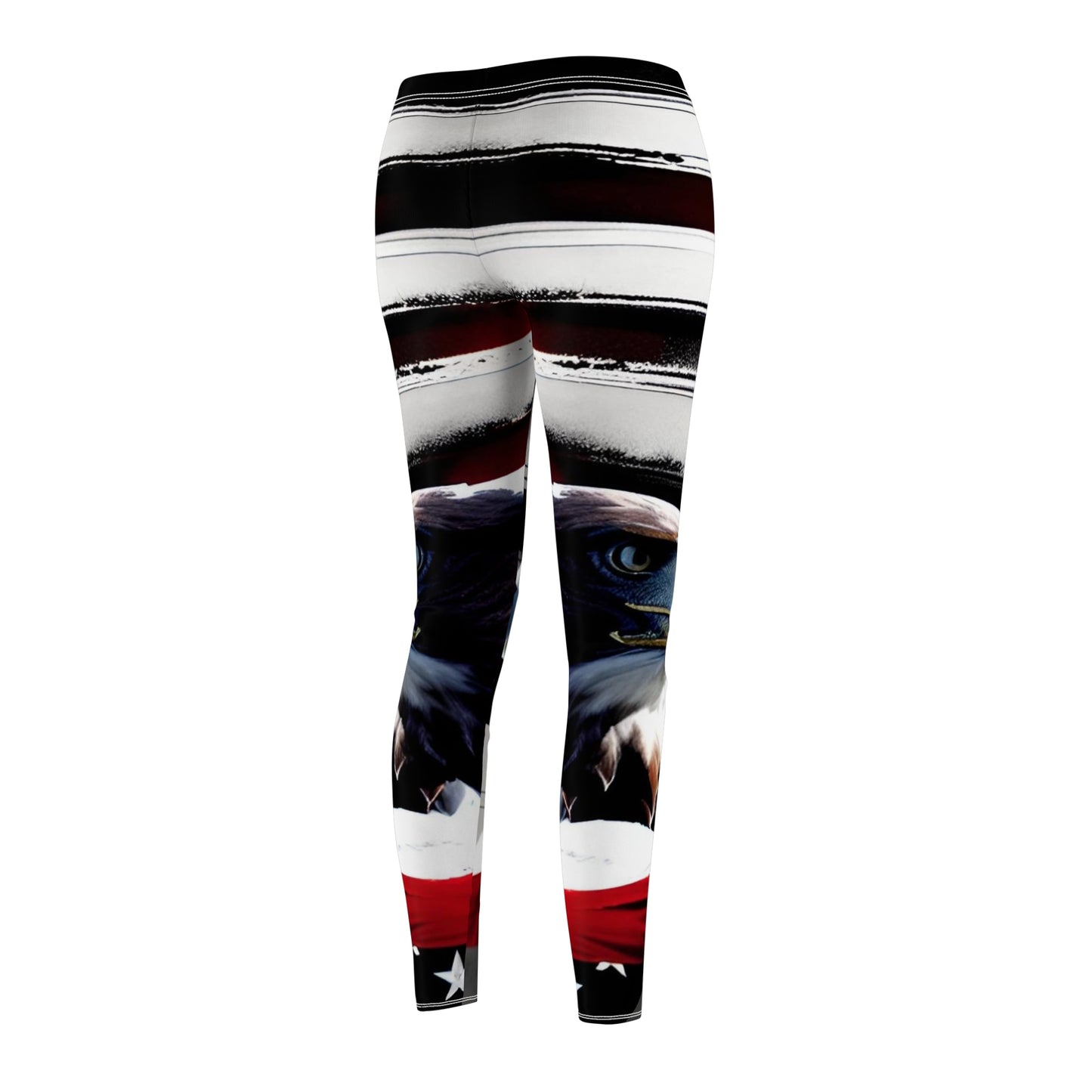 Eagle and Flag Women's Cut & Sew Casual Leggings (AOP)