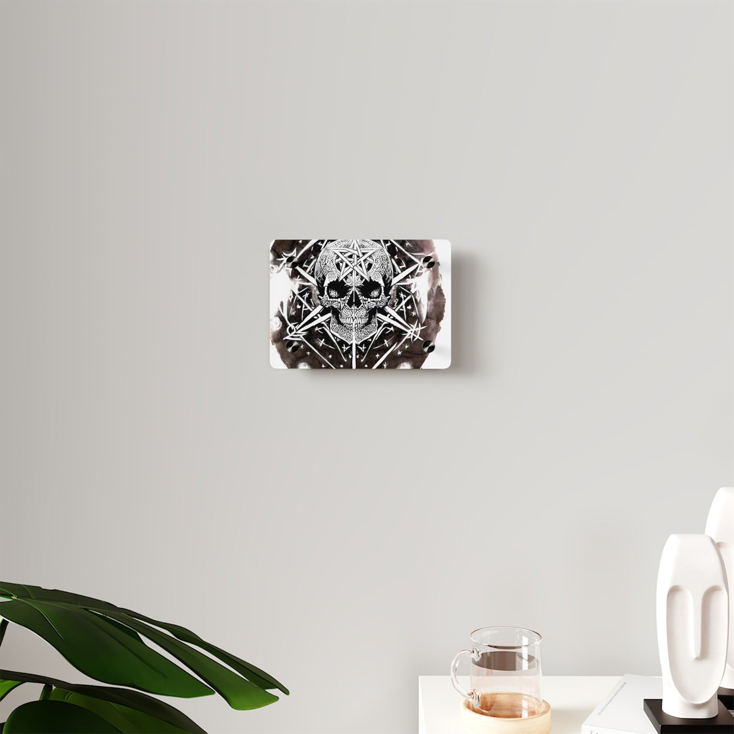 Pentagram Skull Acrylic Wall Art Panels