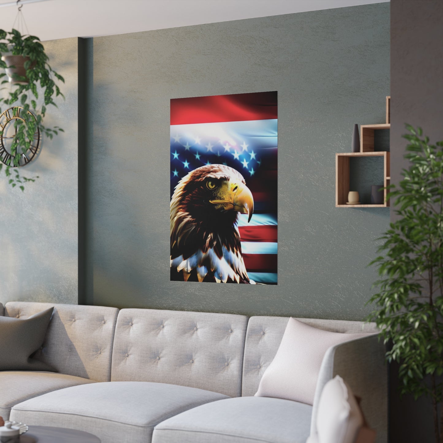 Eagle and Flag Satin Posters (210gsm)