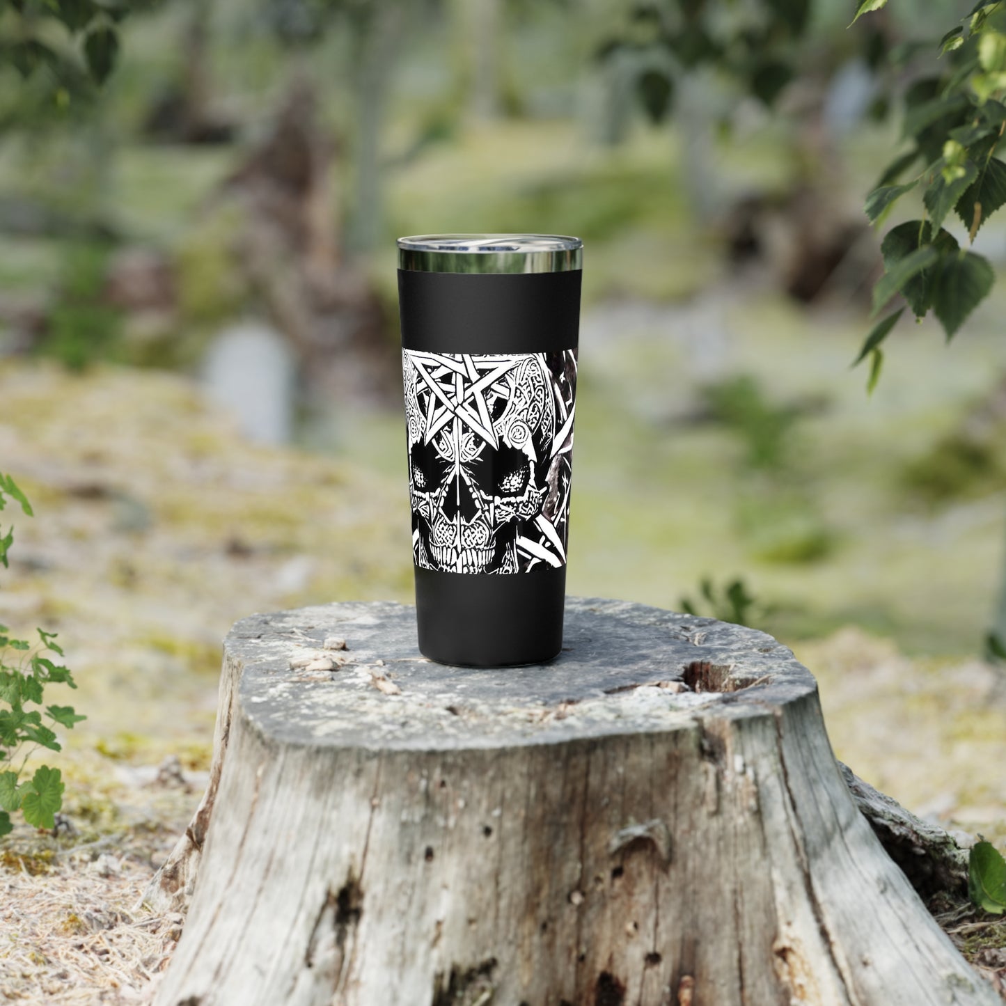 Pentagram Skull Copper Vacuum Insulated Tumbler, 22oz