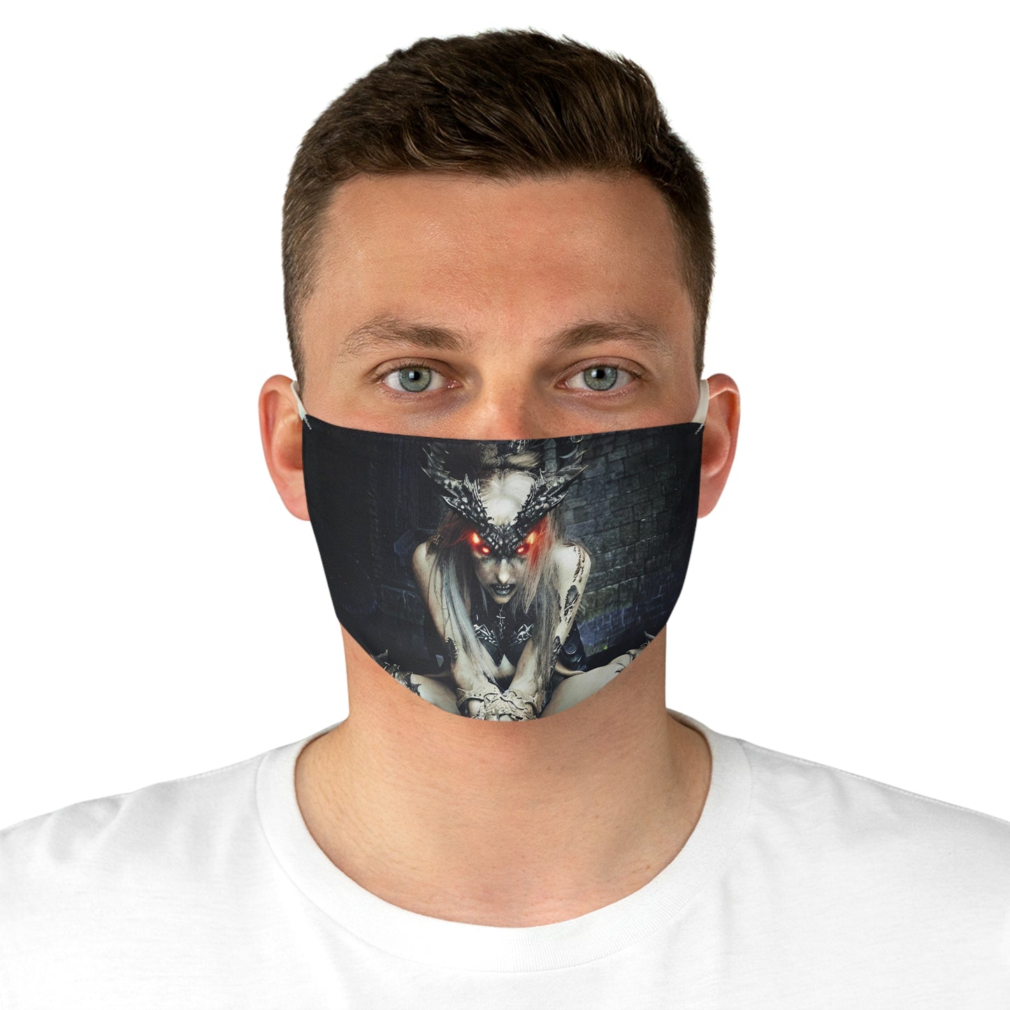 Demon woman Fabric Face Mask