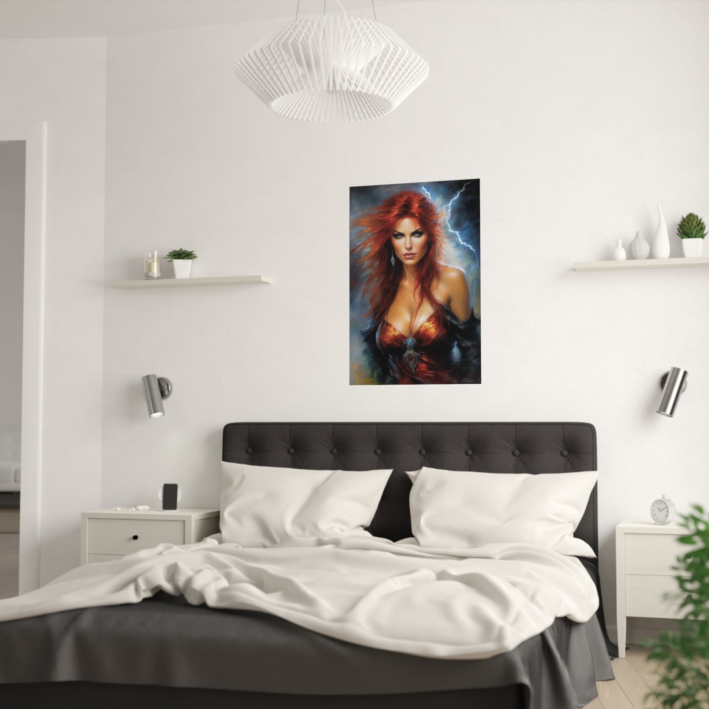 Redheaded Woman Satin Posters (210gsm)