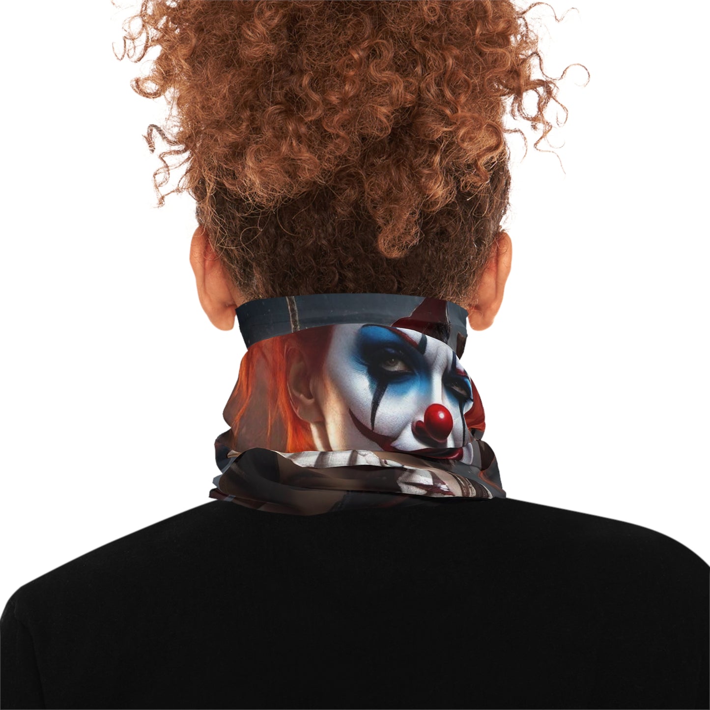 Female Evil Clown Lightweight Neck Gaiter