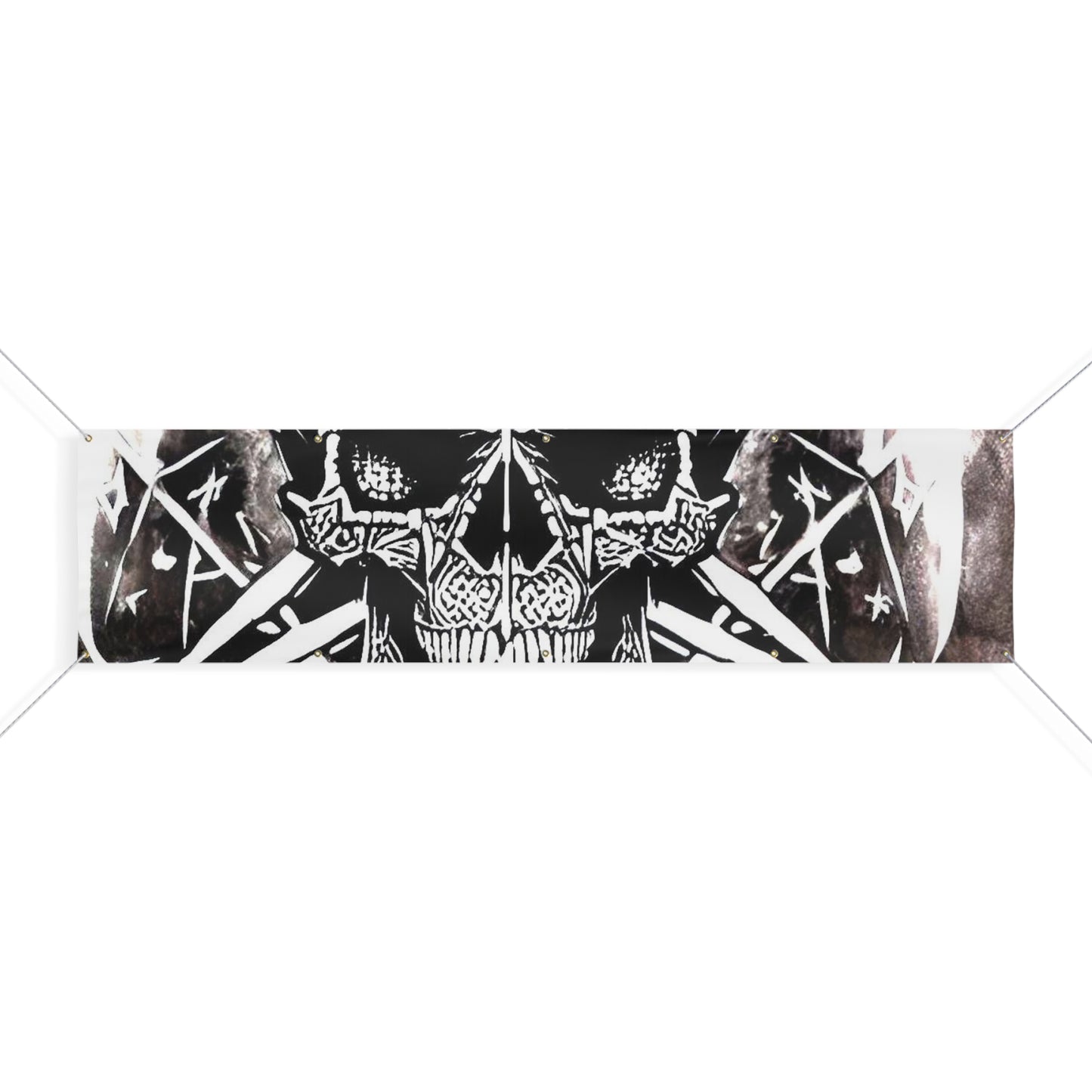 Pentagram Skull Matte Banner