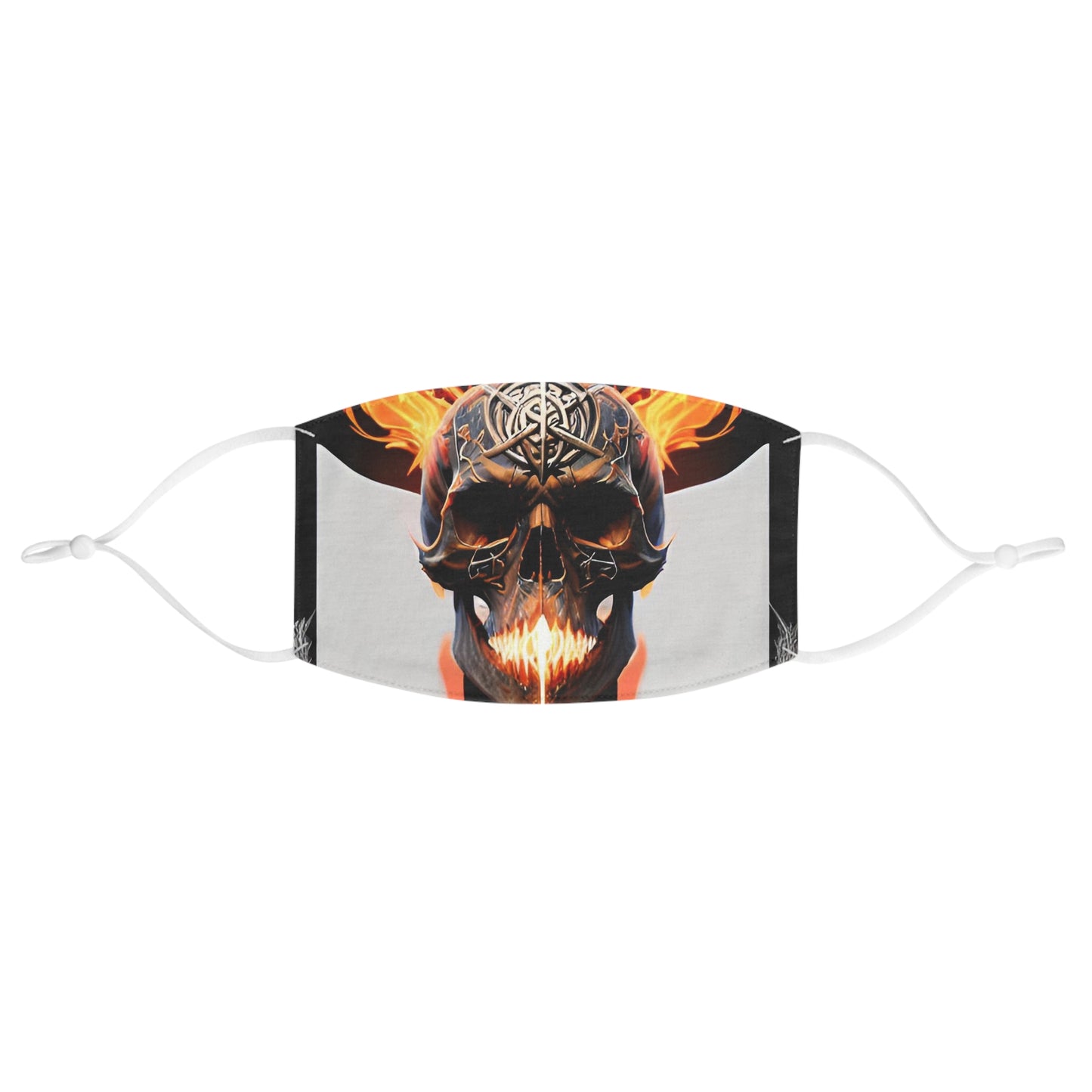 Flame skull Fabric Face Mask