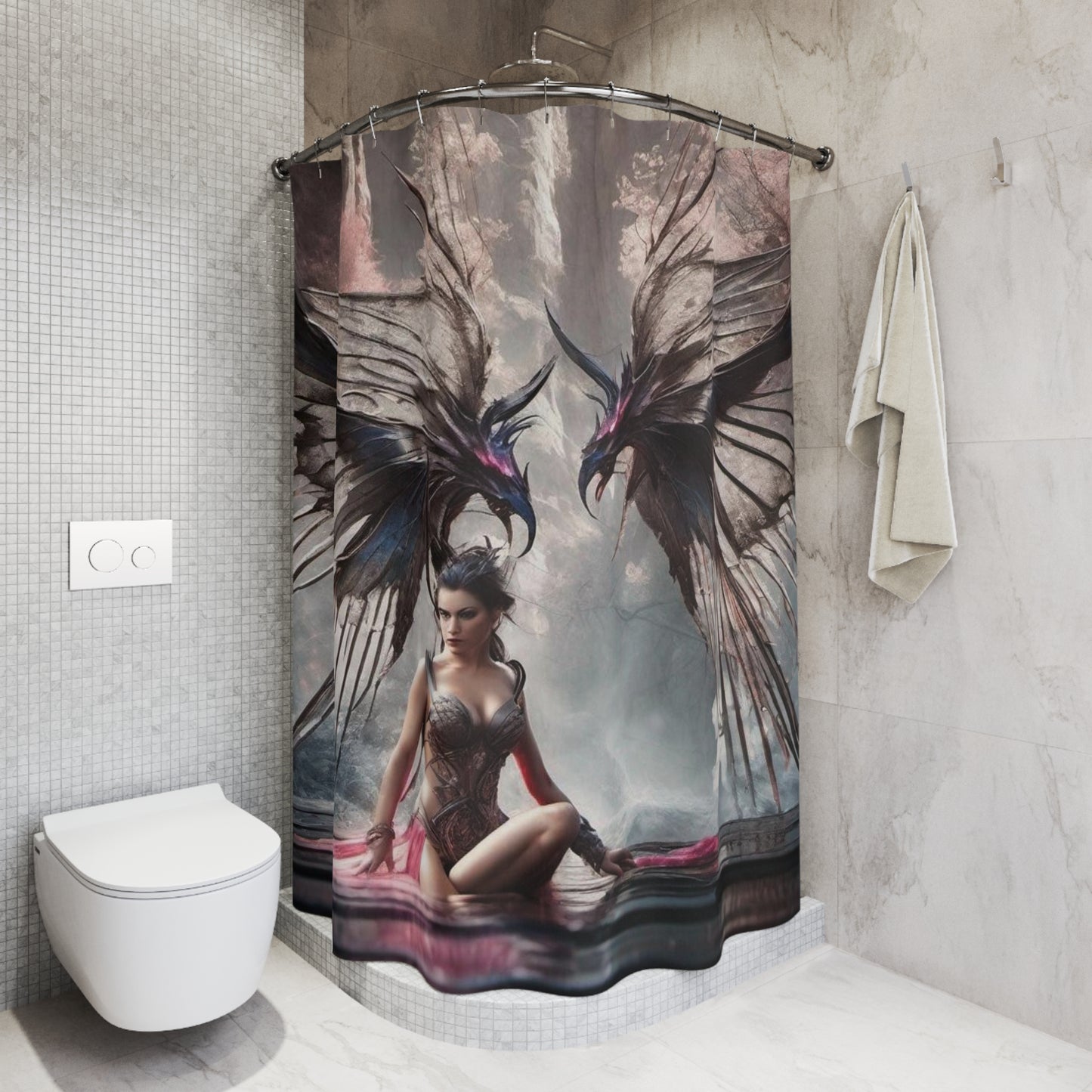 The Birds of myth Polyester Shower Curtain