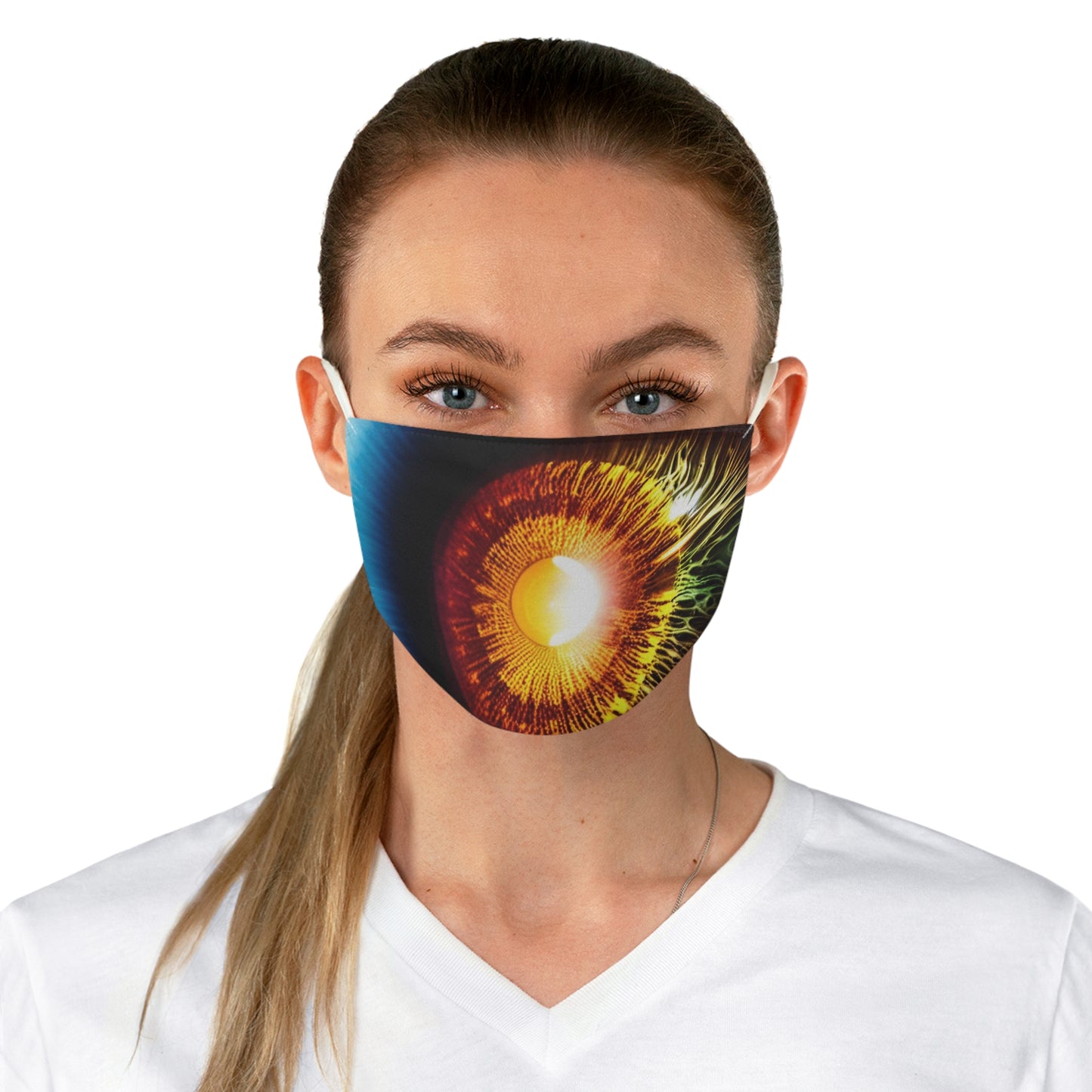 colored eye Fabric Face Mask