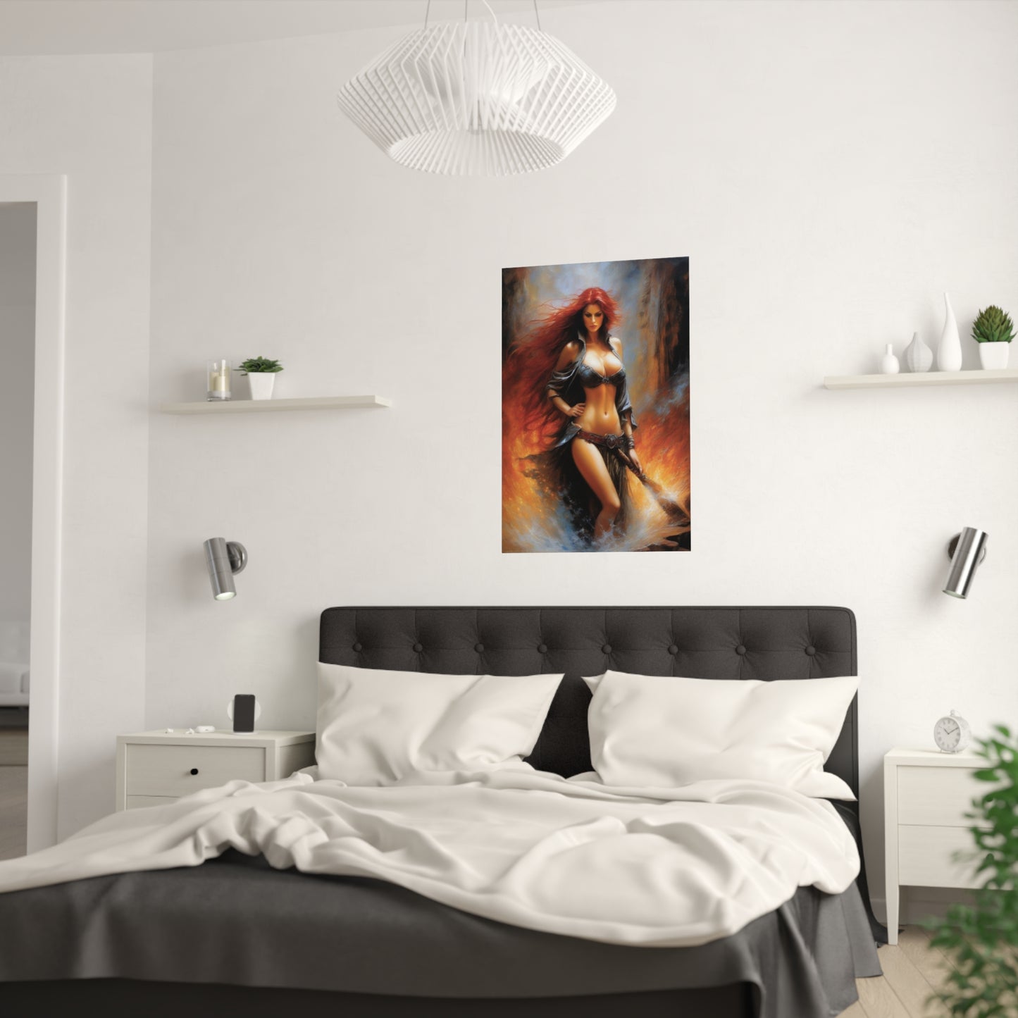 Redhead warrior Satin Posters (210gsm)