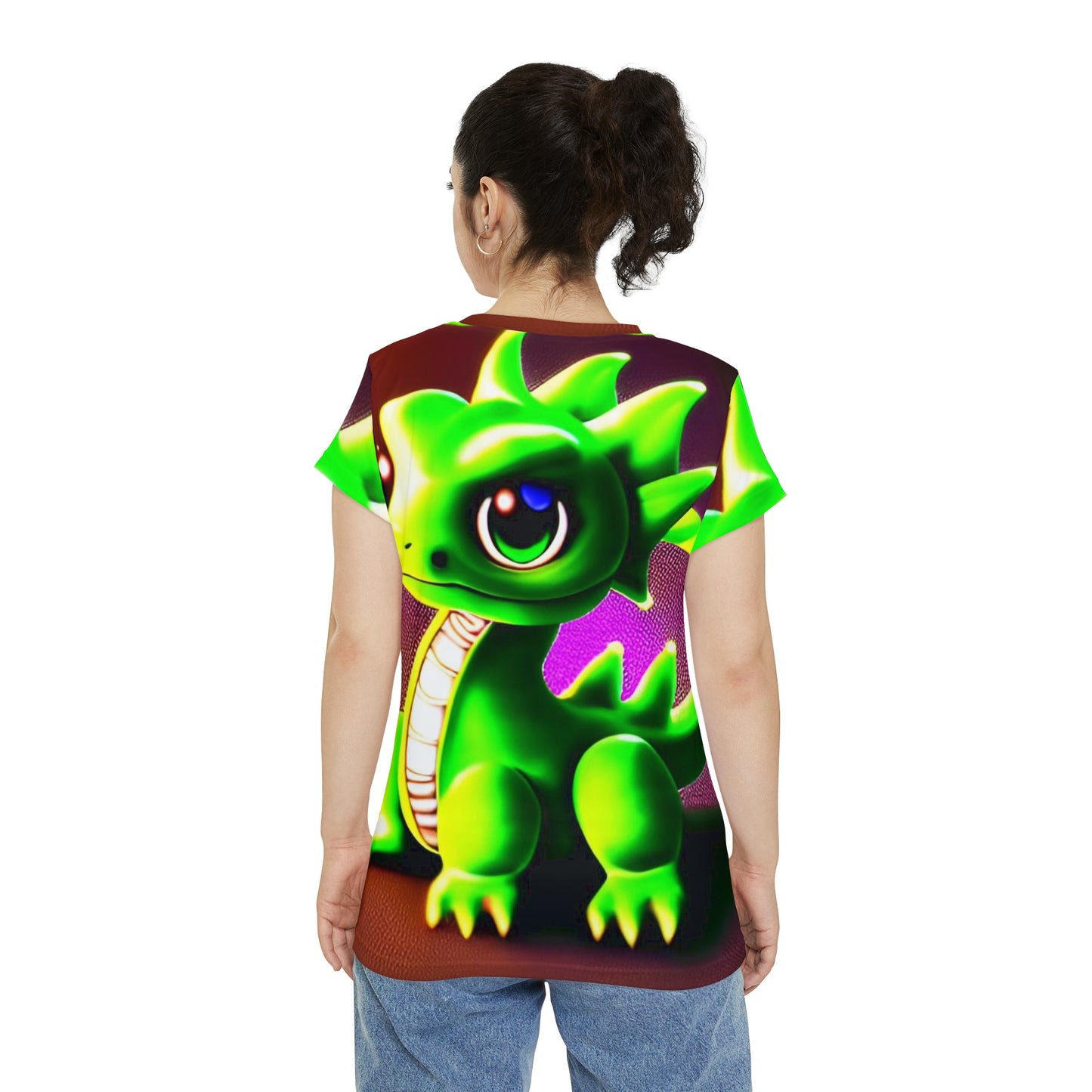 Baby Dragon Women's Short Sleeve Shirt (AOP)