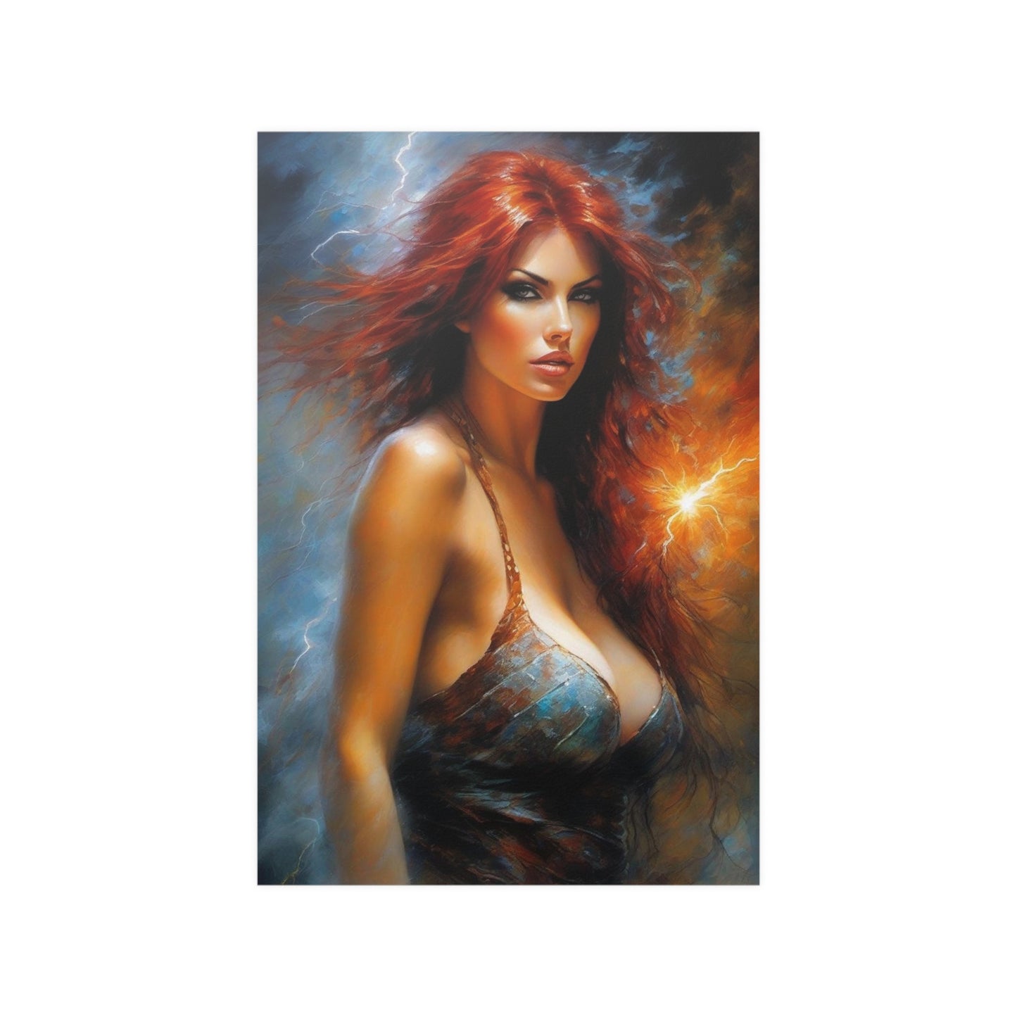 Redheaded firecracker Satin Posters (210gsm)