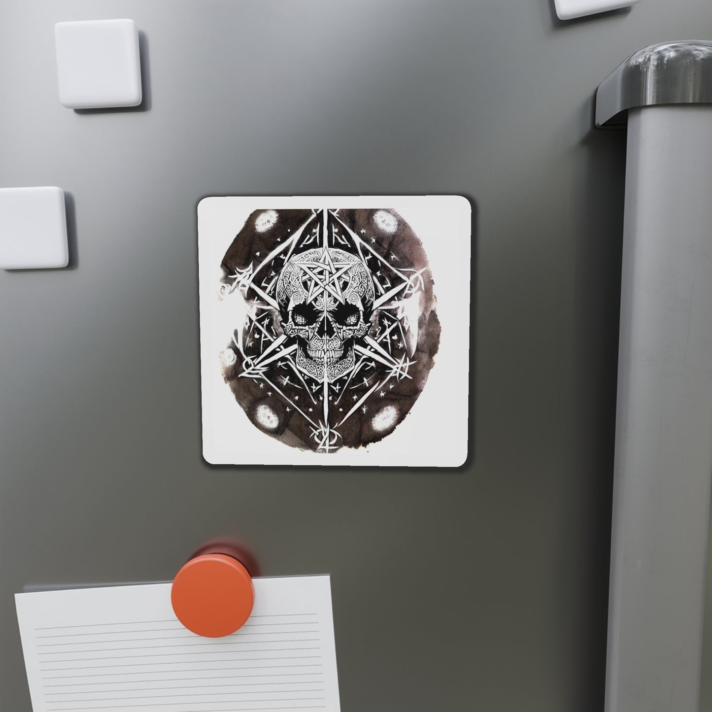 Pentagram Skull Die-Cut Magnets