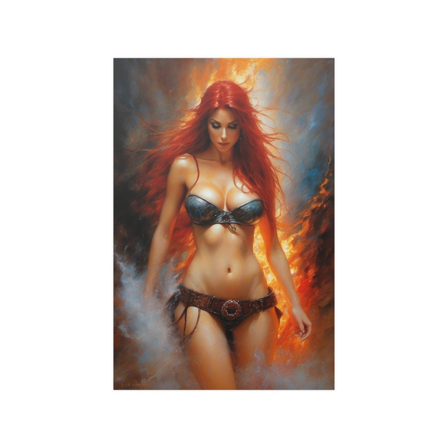 Redhead fire Satin Posters (210gsm)