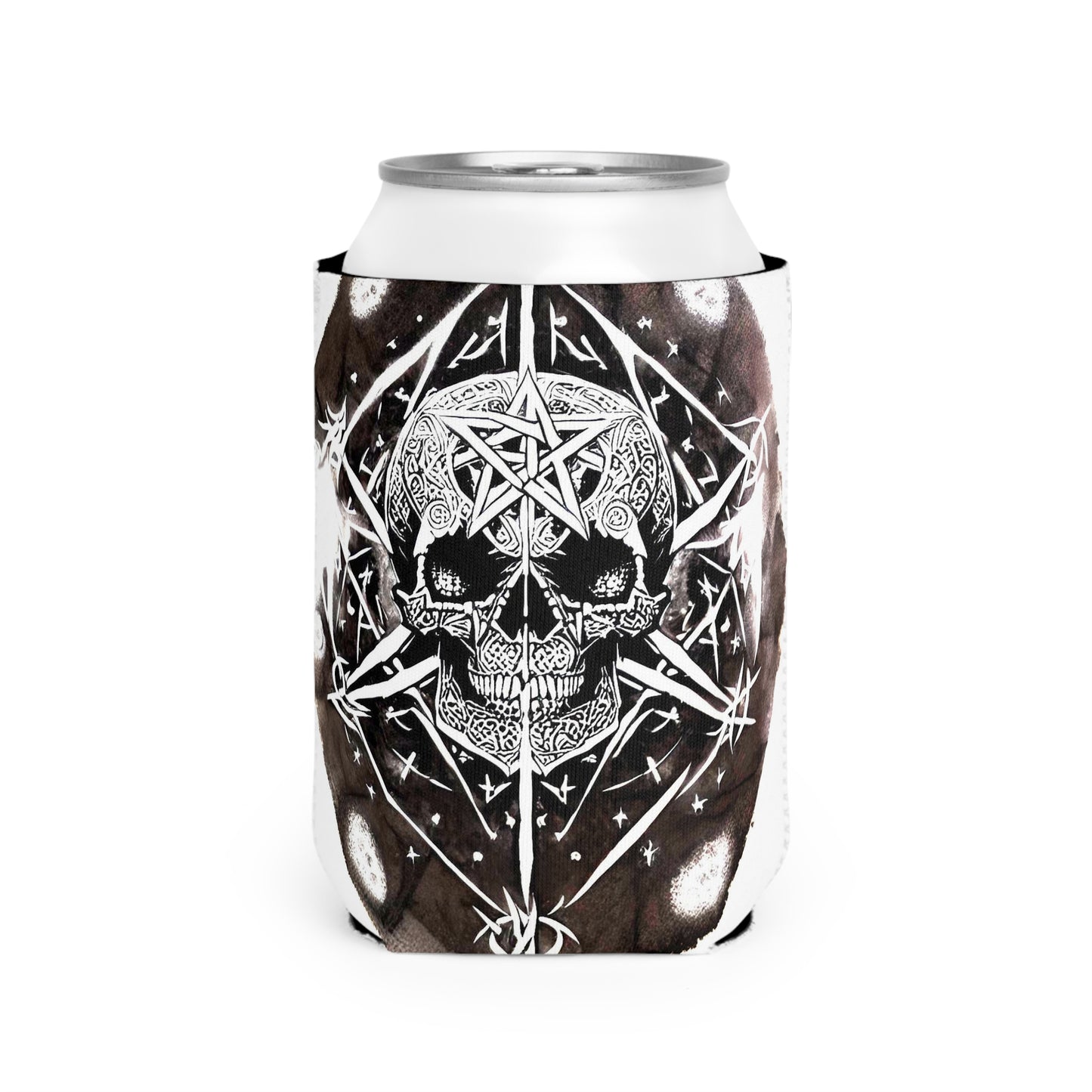 Pentagram Skull Can Cooler Sleeve