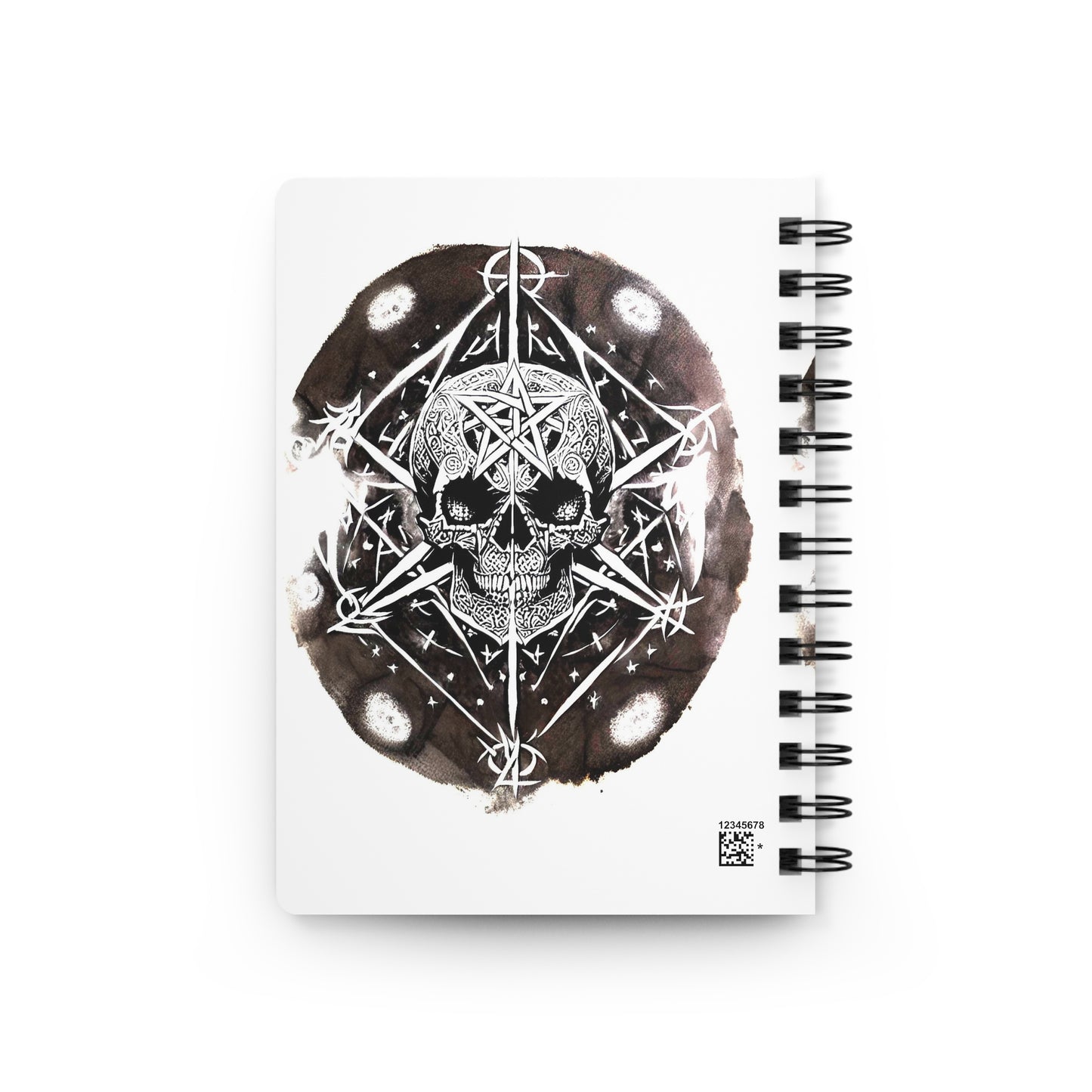 Pentagram Skull Spiral Bound Journal