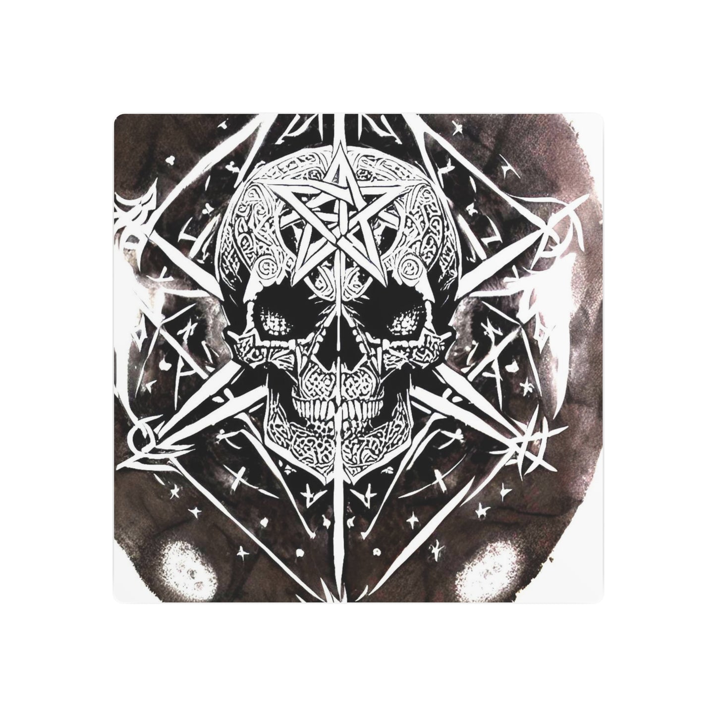 Pentagram Skull Metal Art Sign