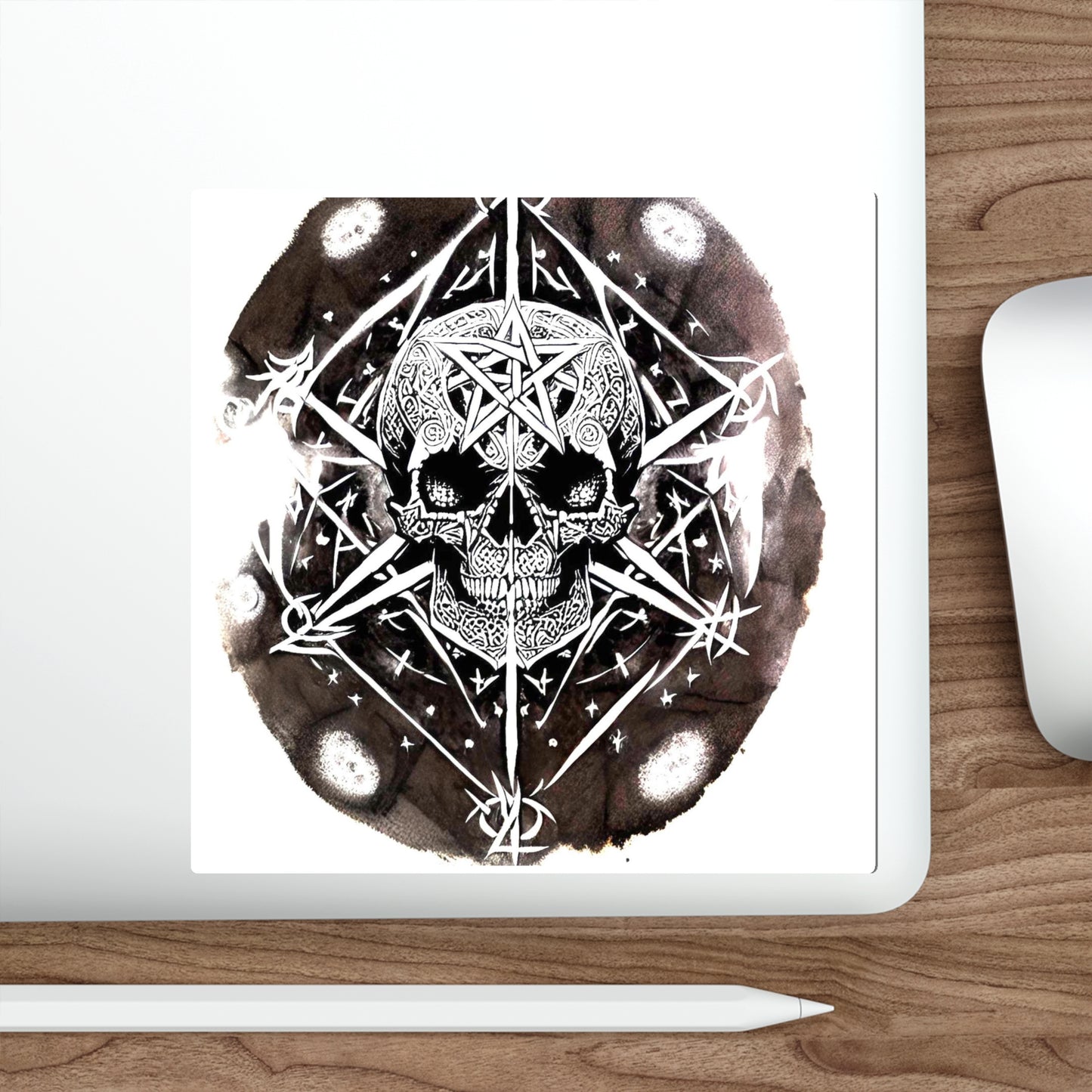 Pentagram Skull Die-Cut Stickers