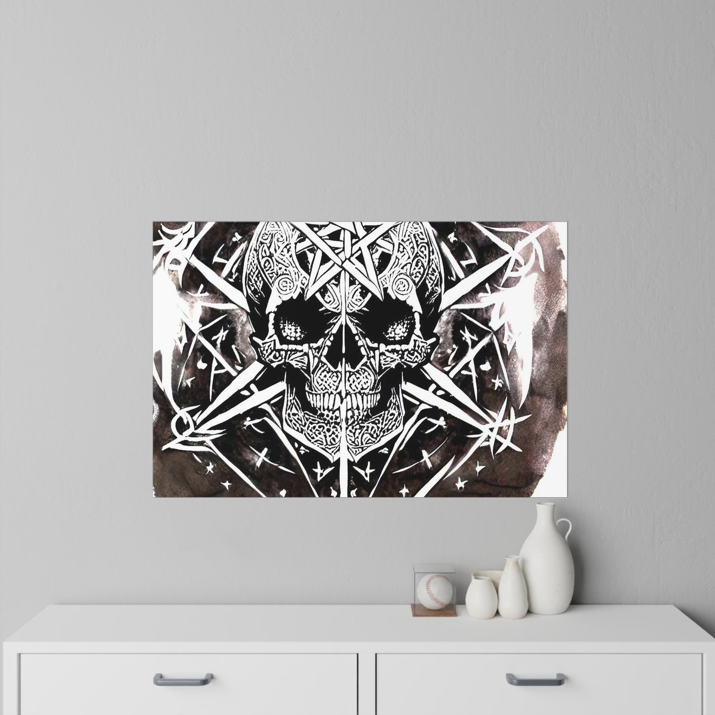 Pentagram Skull Wall Decals