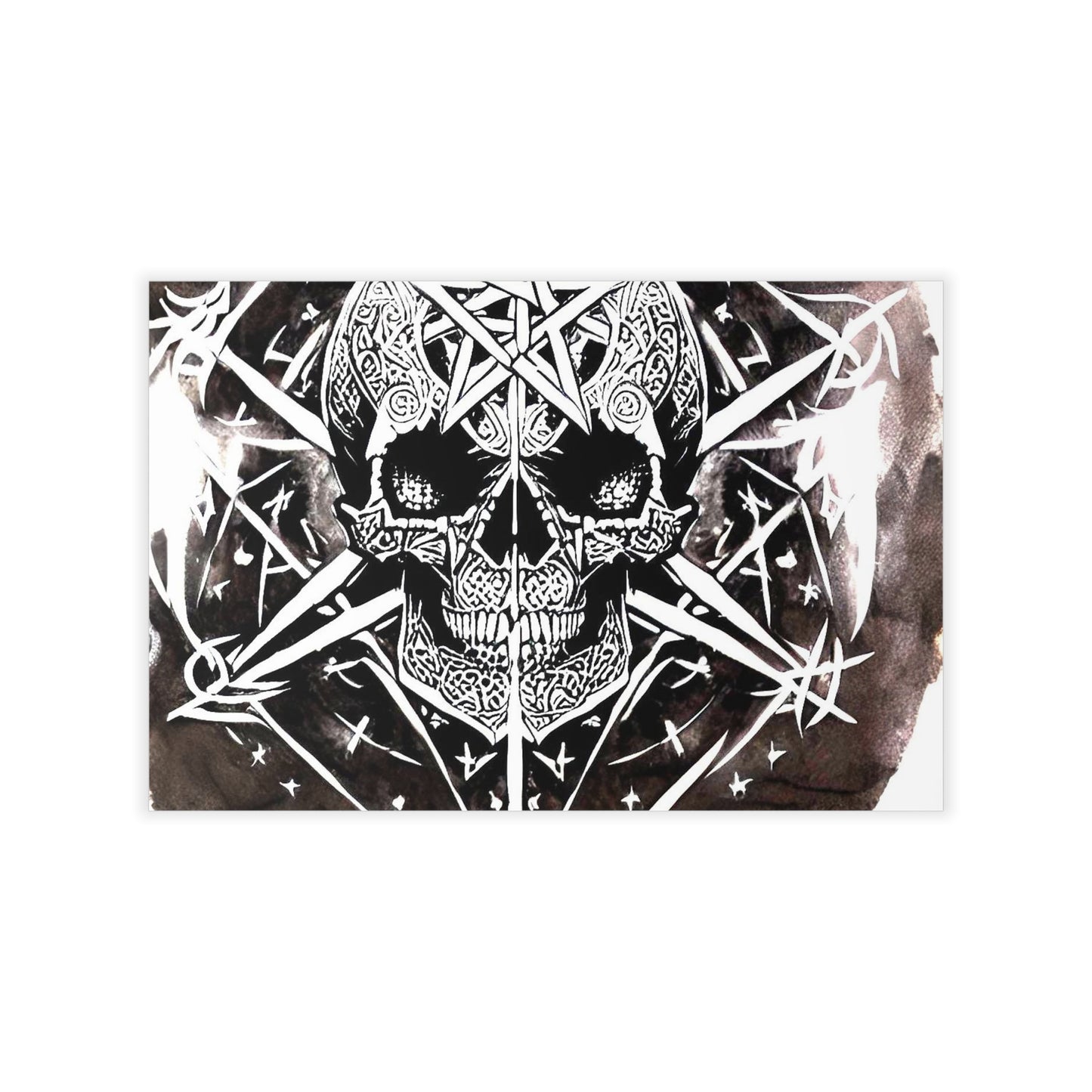 Pentagram Skull Wall Decals